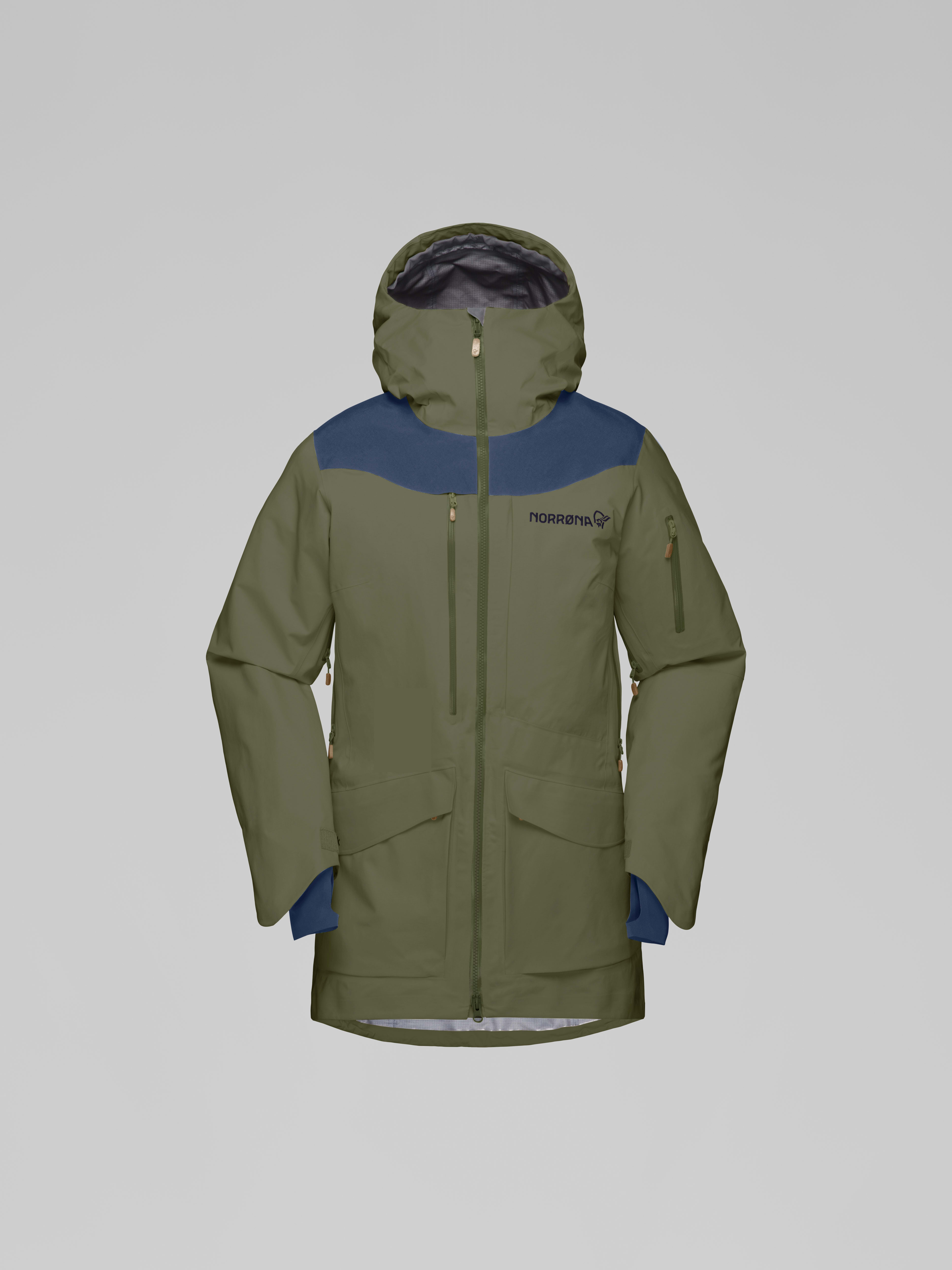 Packshot front image of tamok Gore-Tex Pro Jacket Olive Night