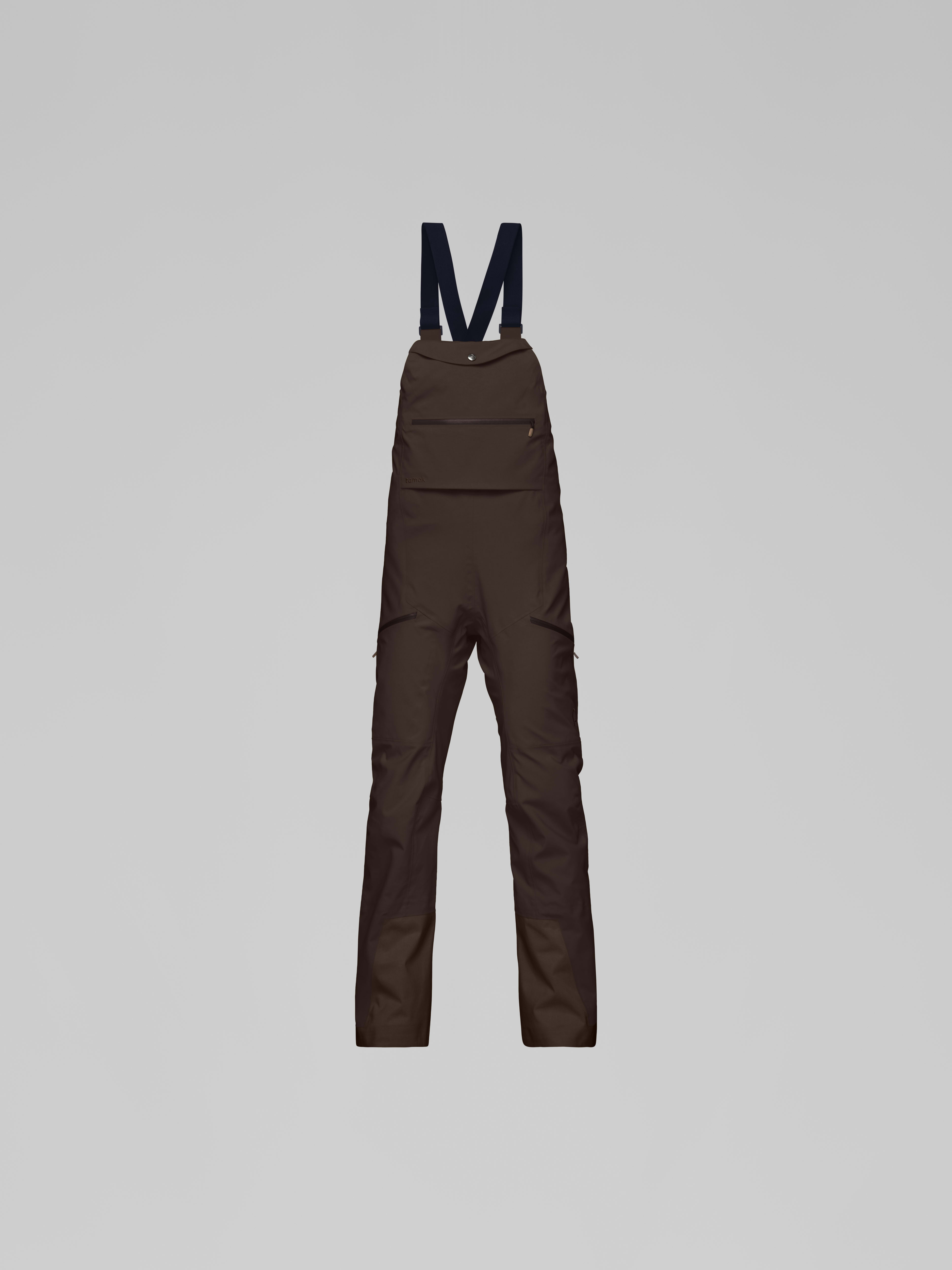 Packshot front image of tamok Gore-Tex Performance Shell Bibs Coffee Bean