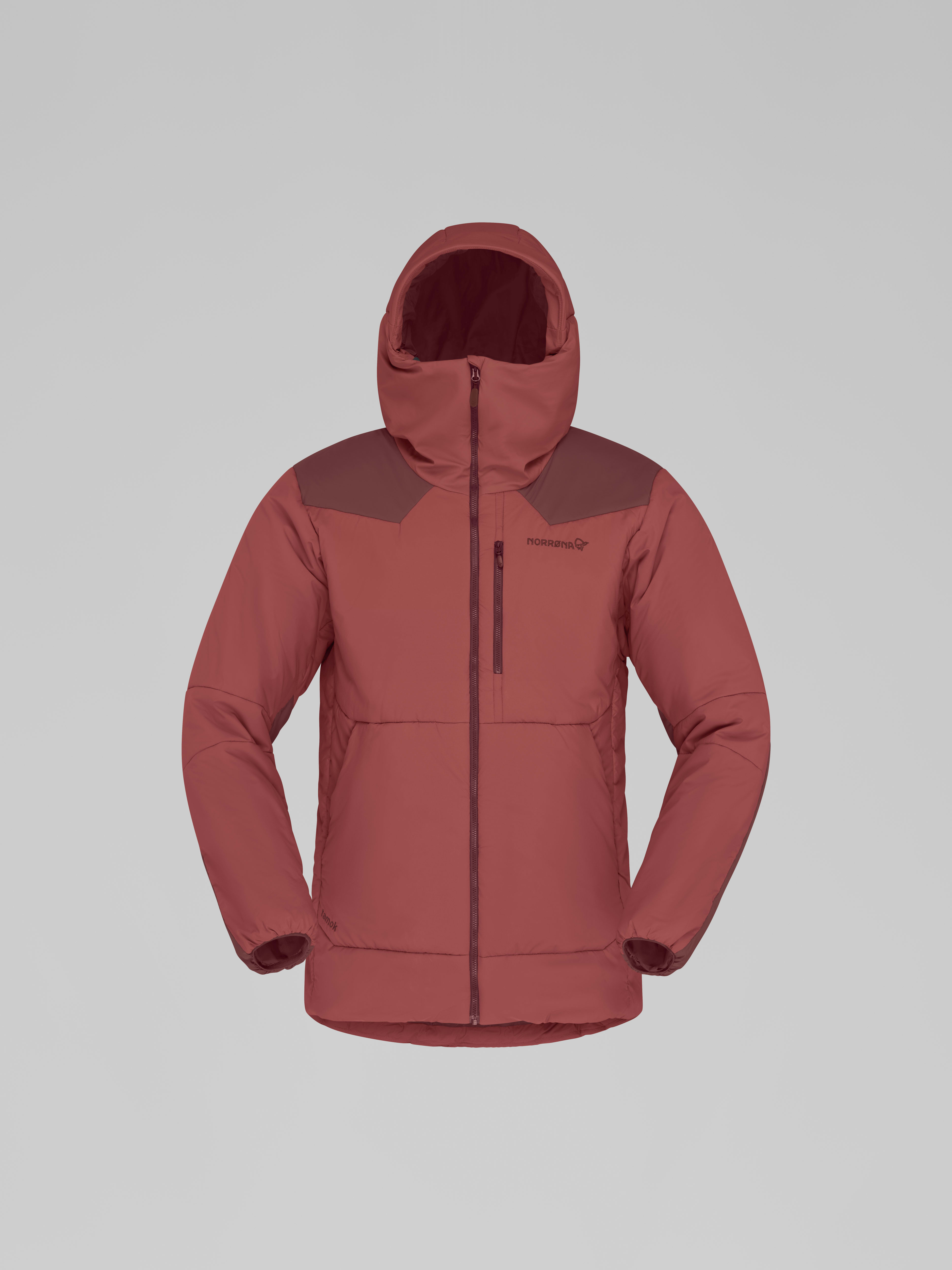 Packshot front image of tamok thermo80 Zip Hood Cowhide/Port