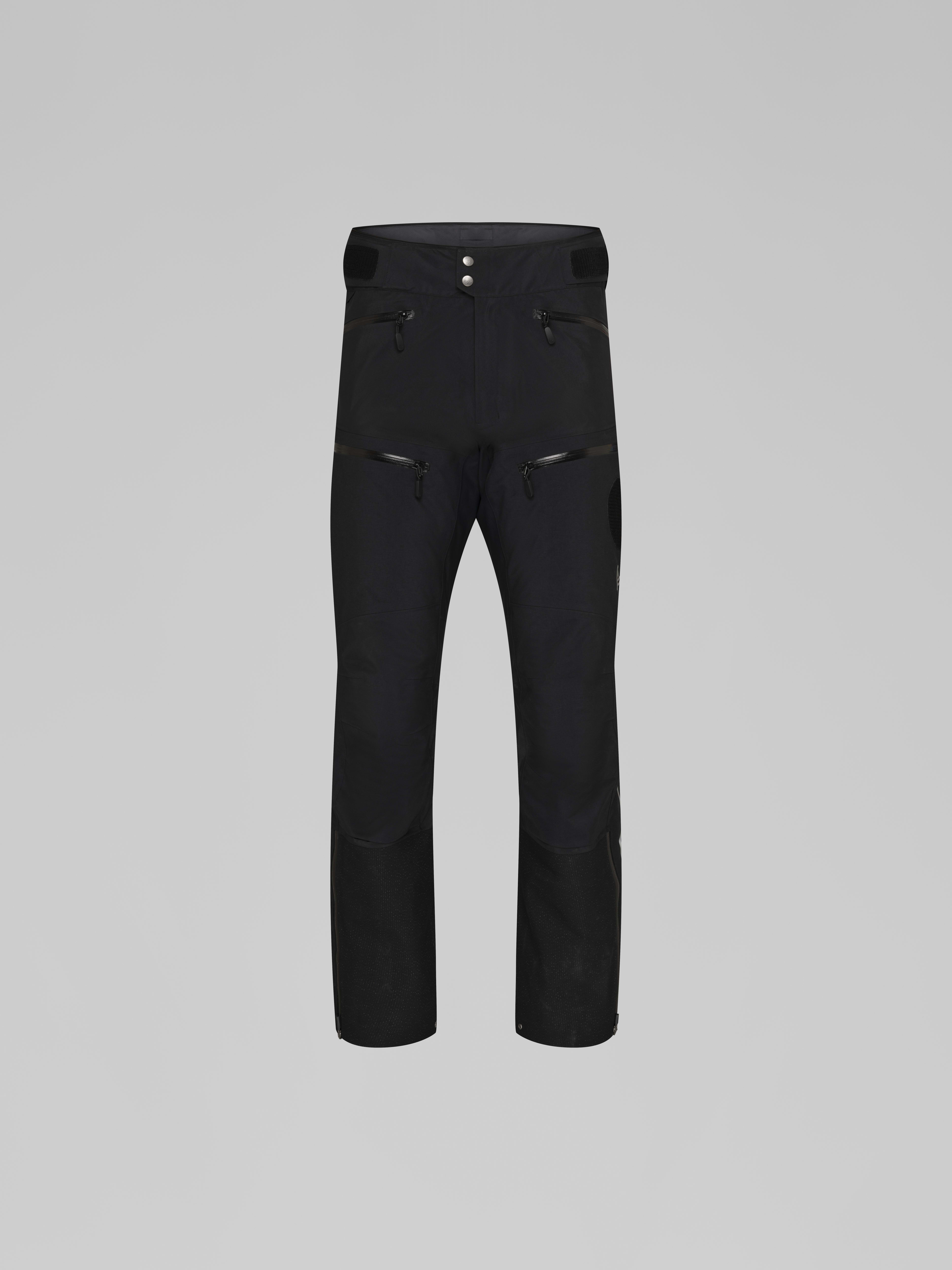 Packshot front image of trollveggen Gore-Tex Pro rescue Pants Caviar Black
