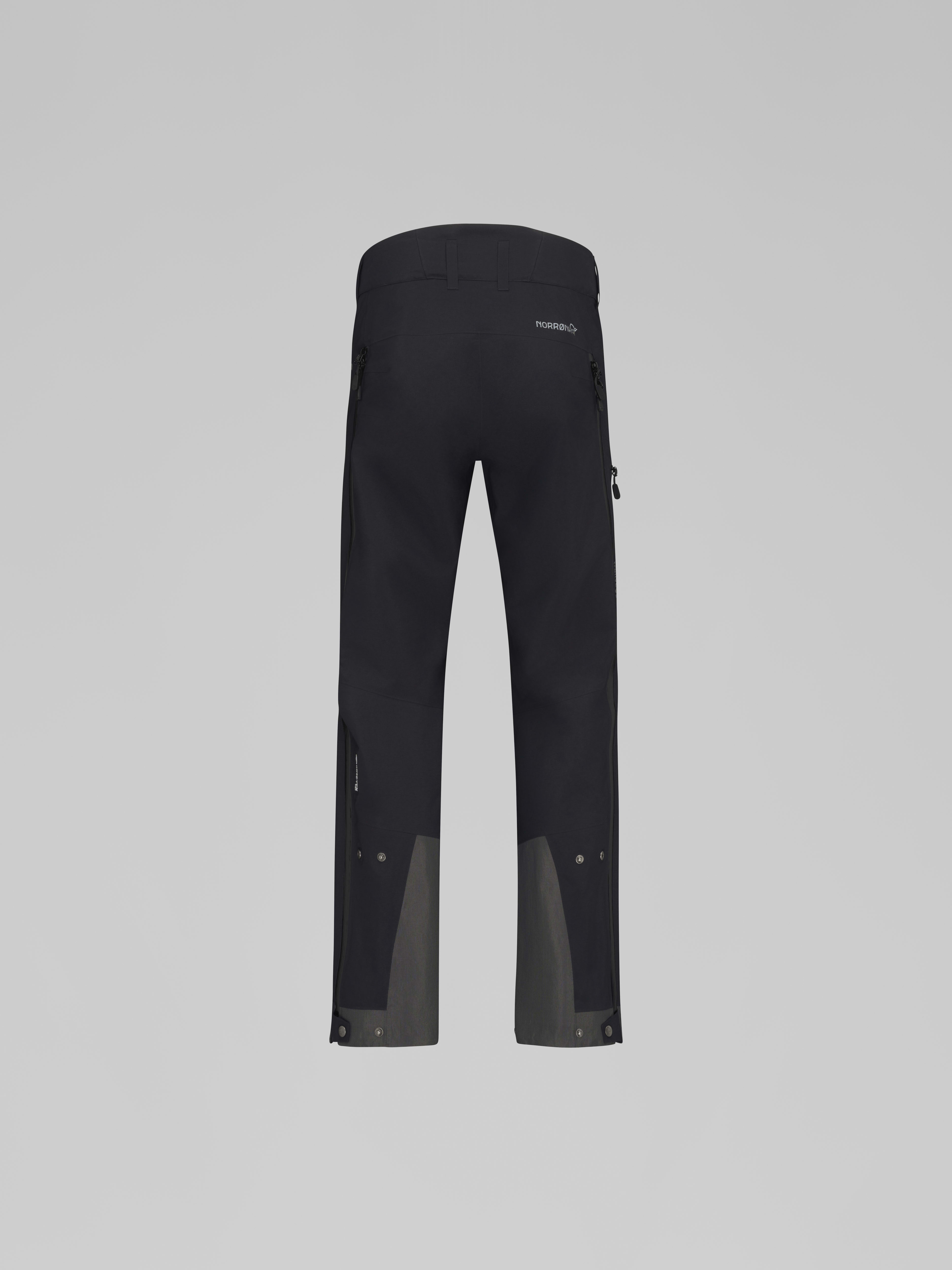 Packshot back image of trollveggen Gore-Tex Pro light Pants Caviar Black