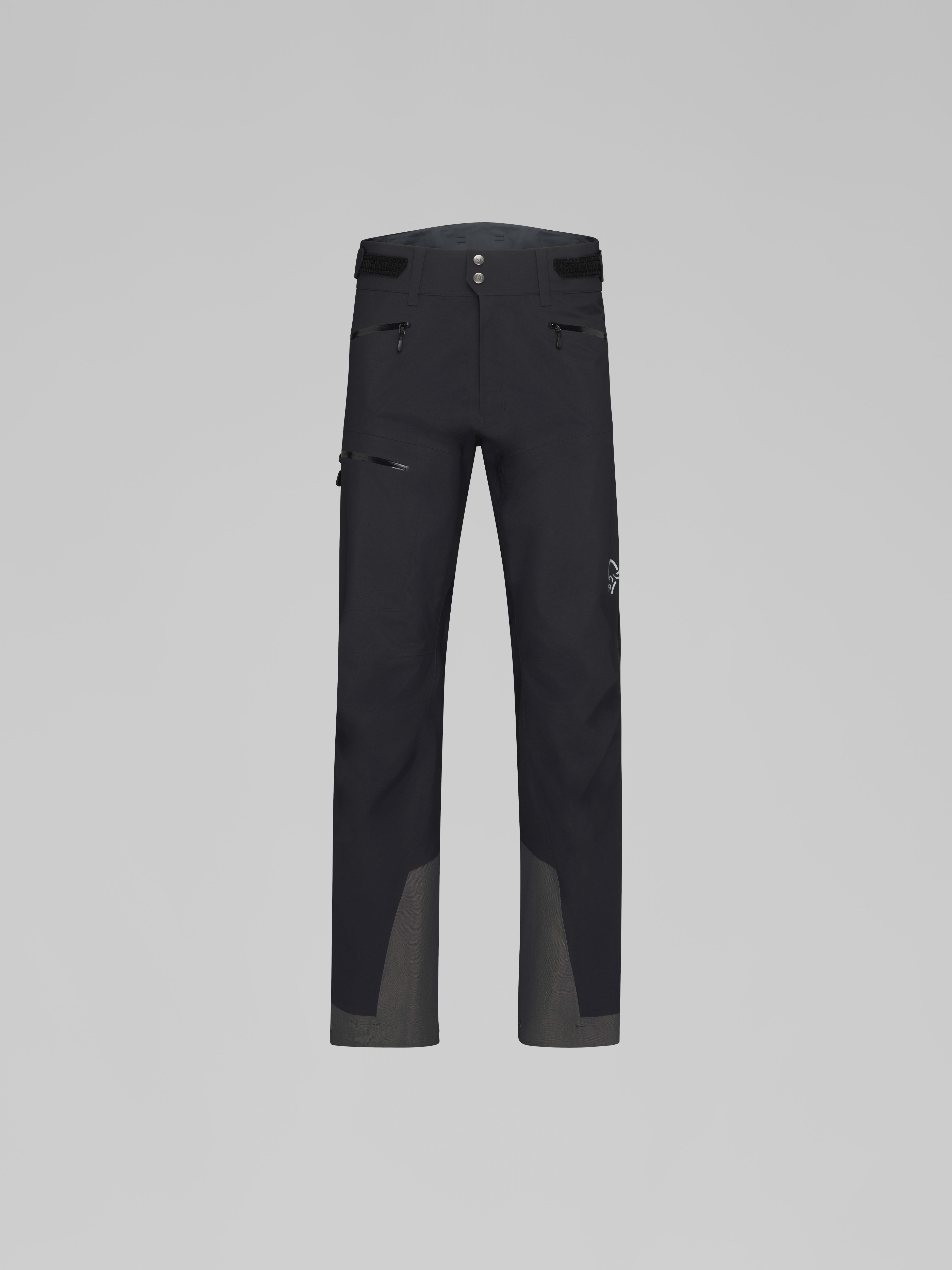 Packshot front image of trollveggen Gore-Tex Pro light Pants Caviar Black