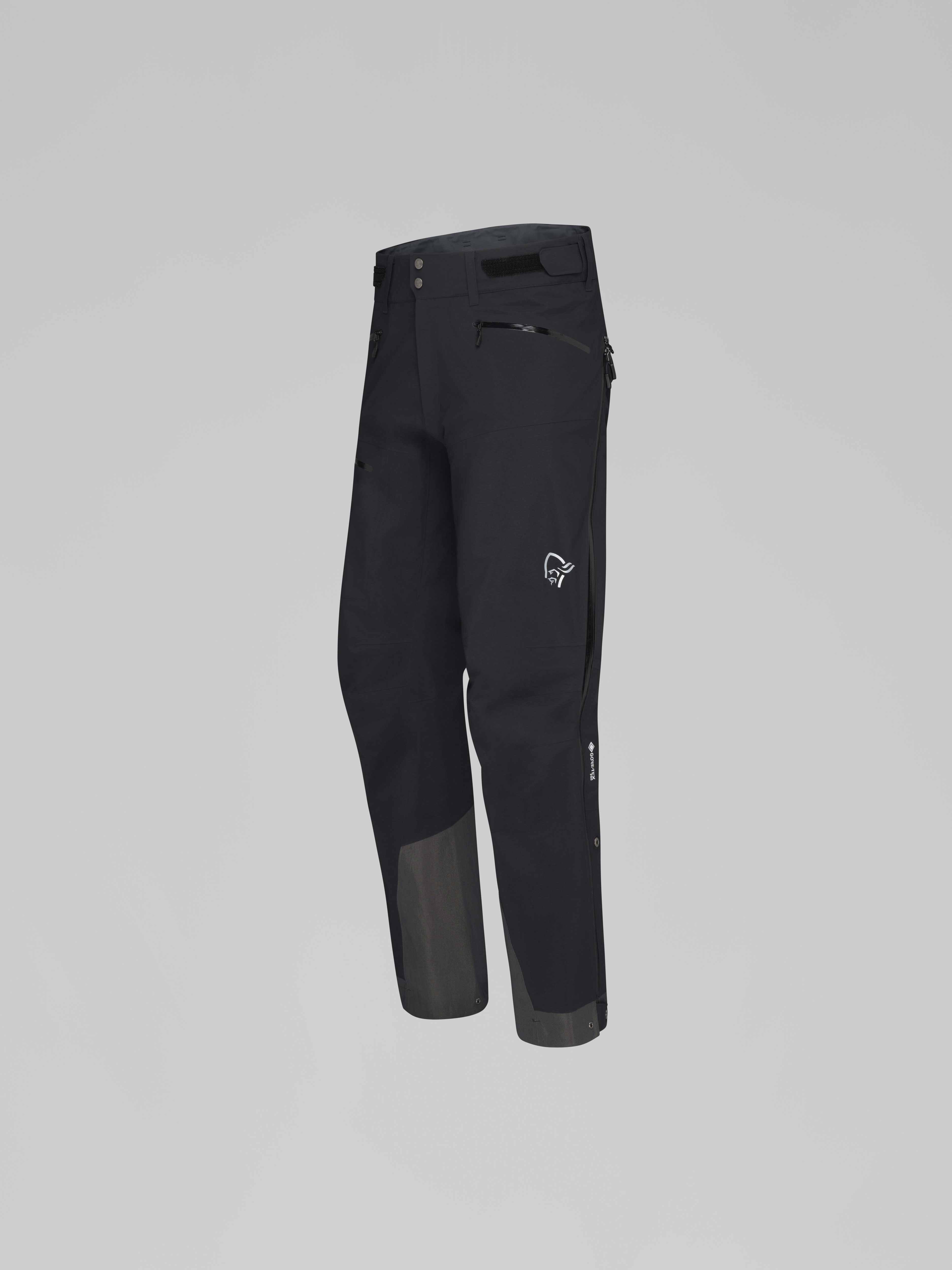 Packshot front left image of trollveggen Gore-Tex Pro light Pants Caviar Black