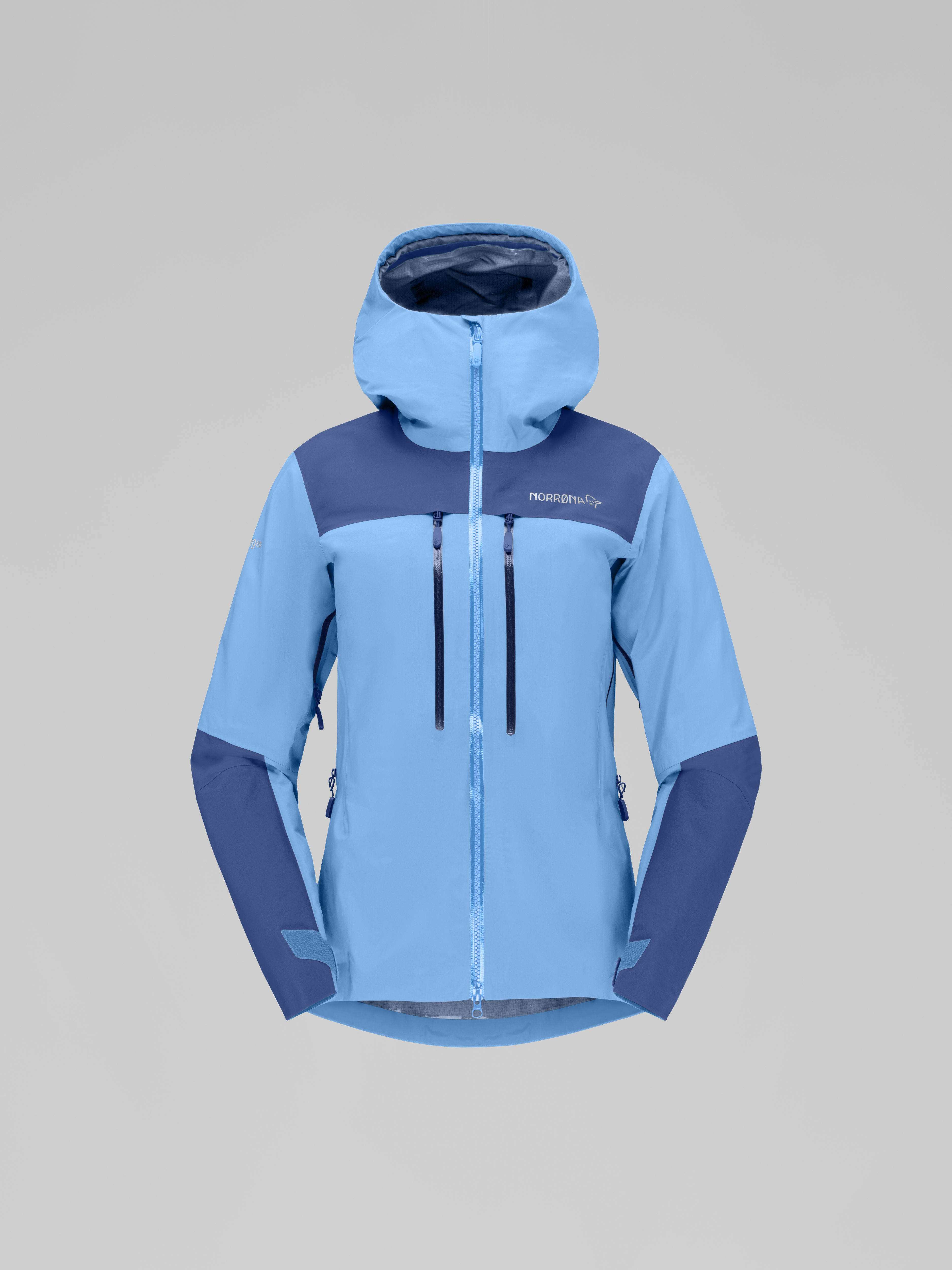 Packshot front image of trollveggen Gore-Tex Pro light Jacket Allure/Vintage Indigo