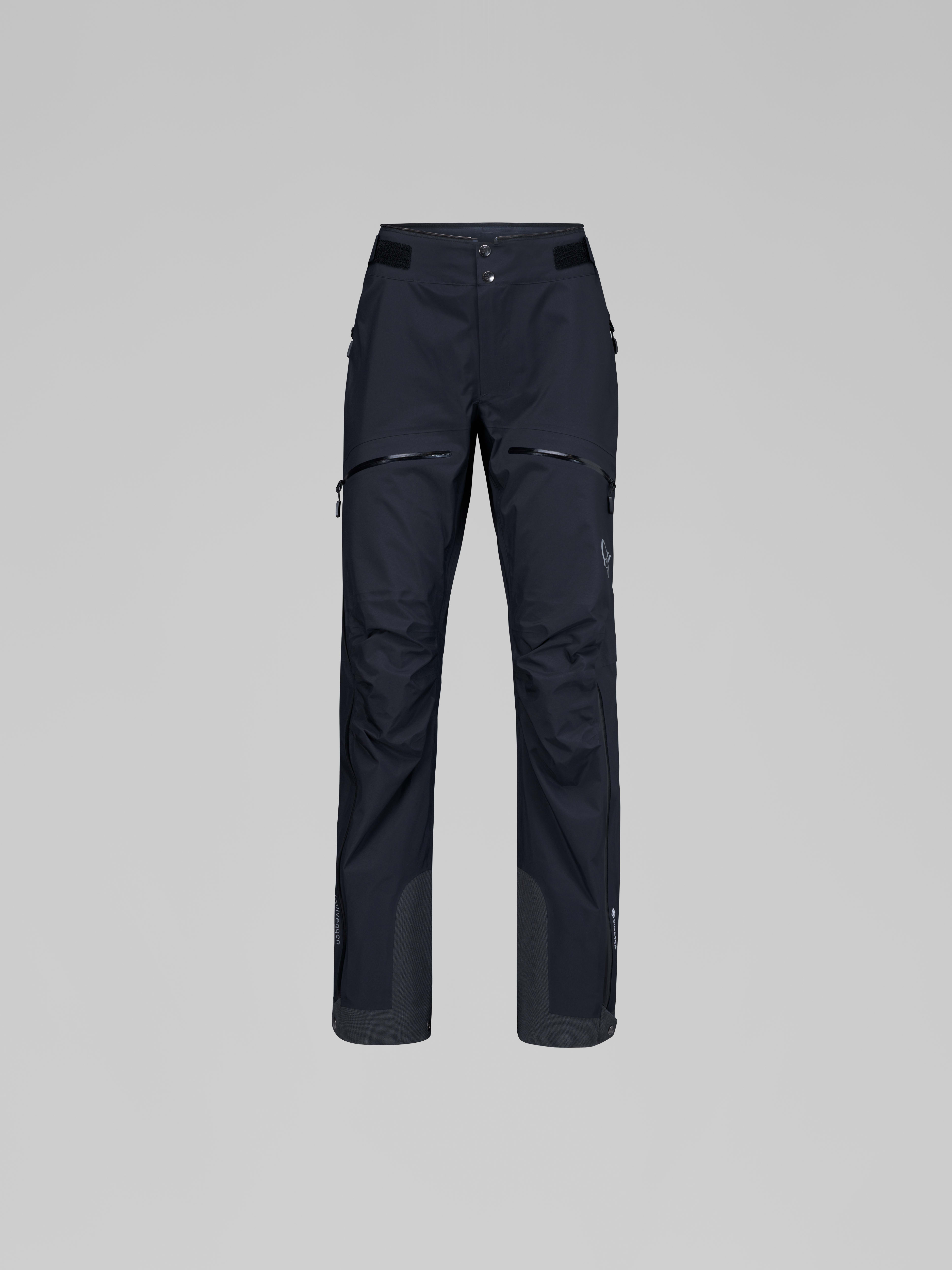 Packshot front image of trollveggen Gore-Tex Pro light Pants Caviar Black