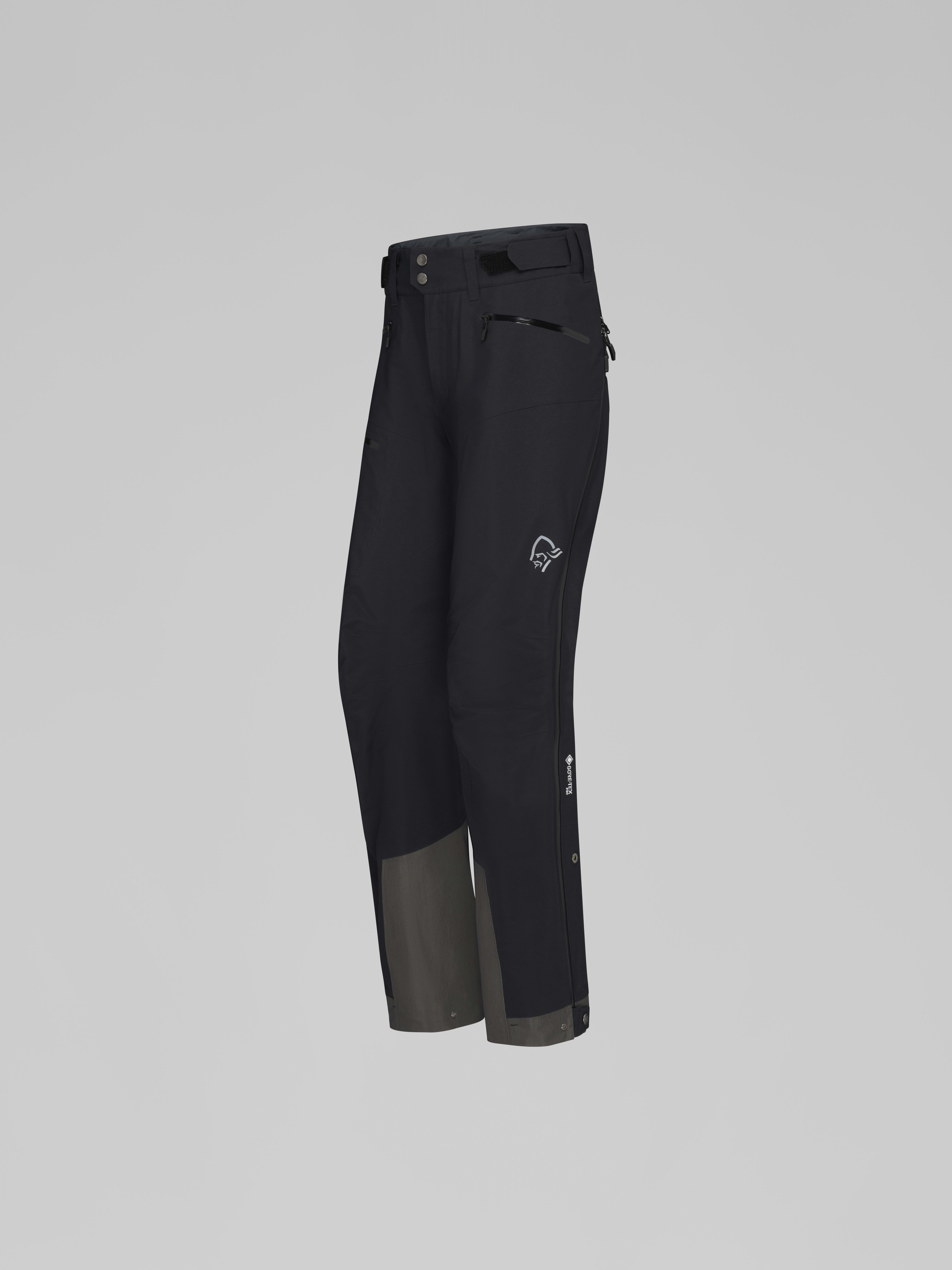 Packshot front left image of trollveggen Gore-Tex Pro light Pants Caviar Black