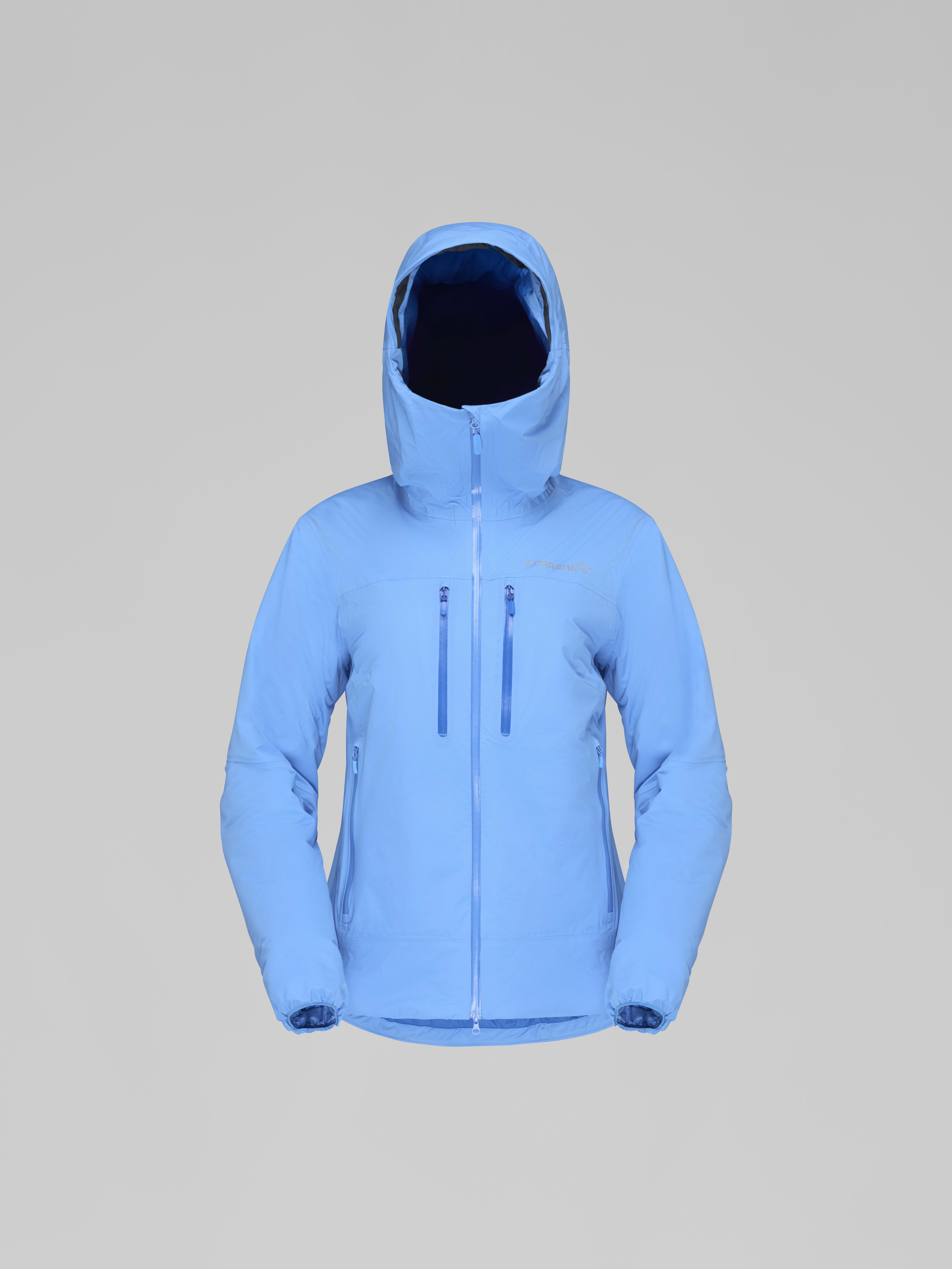 Packshot front image of trollveggen dri2 thermo60 Zip Hood Marina