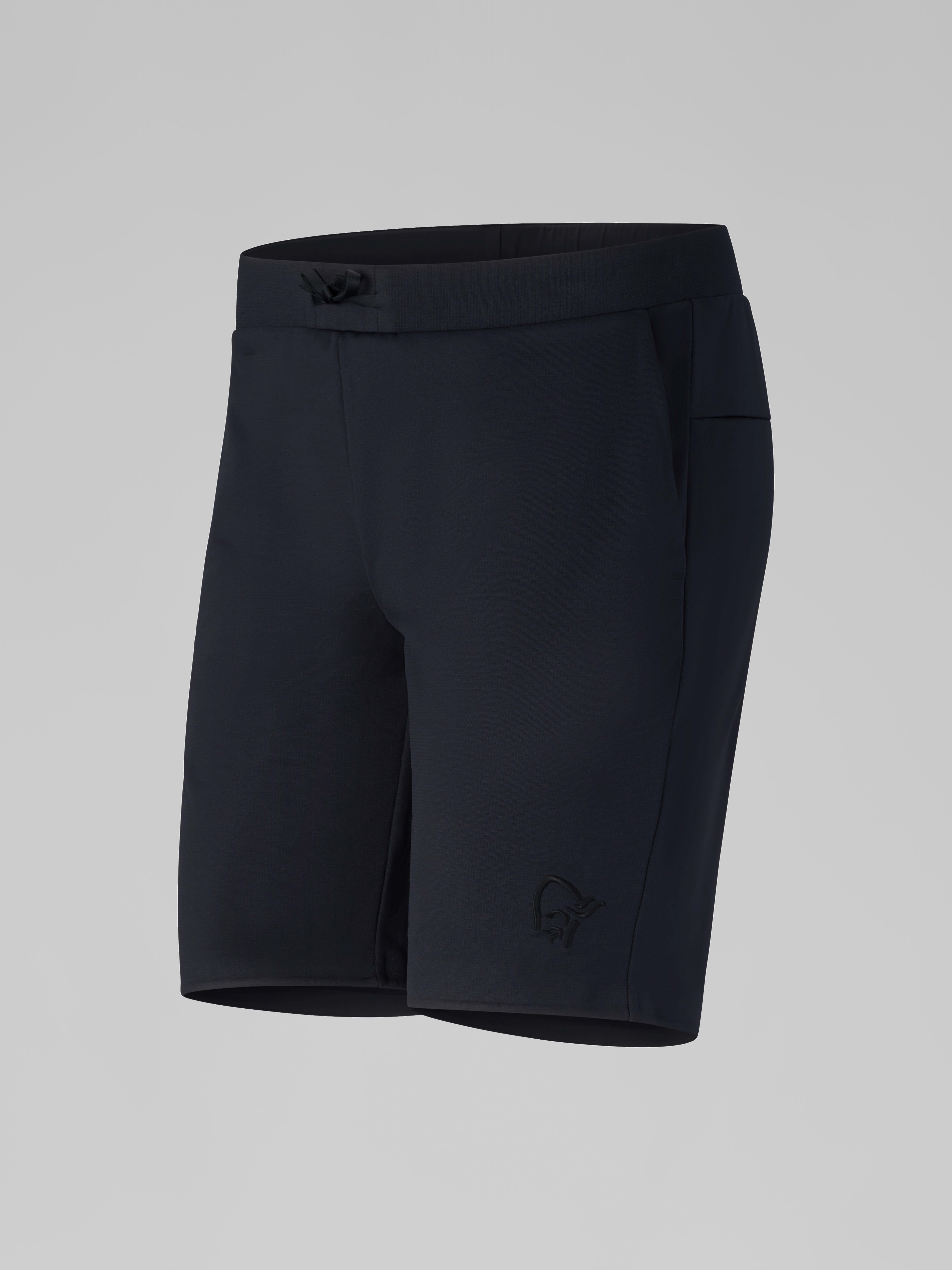 Packshot front left image of falketind warm2 stretch Shorts Caviar Black