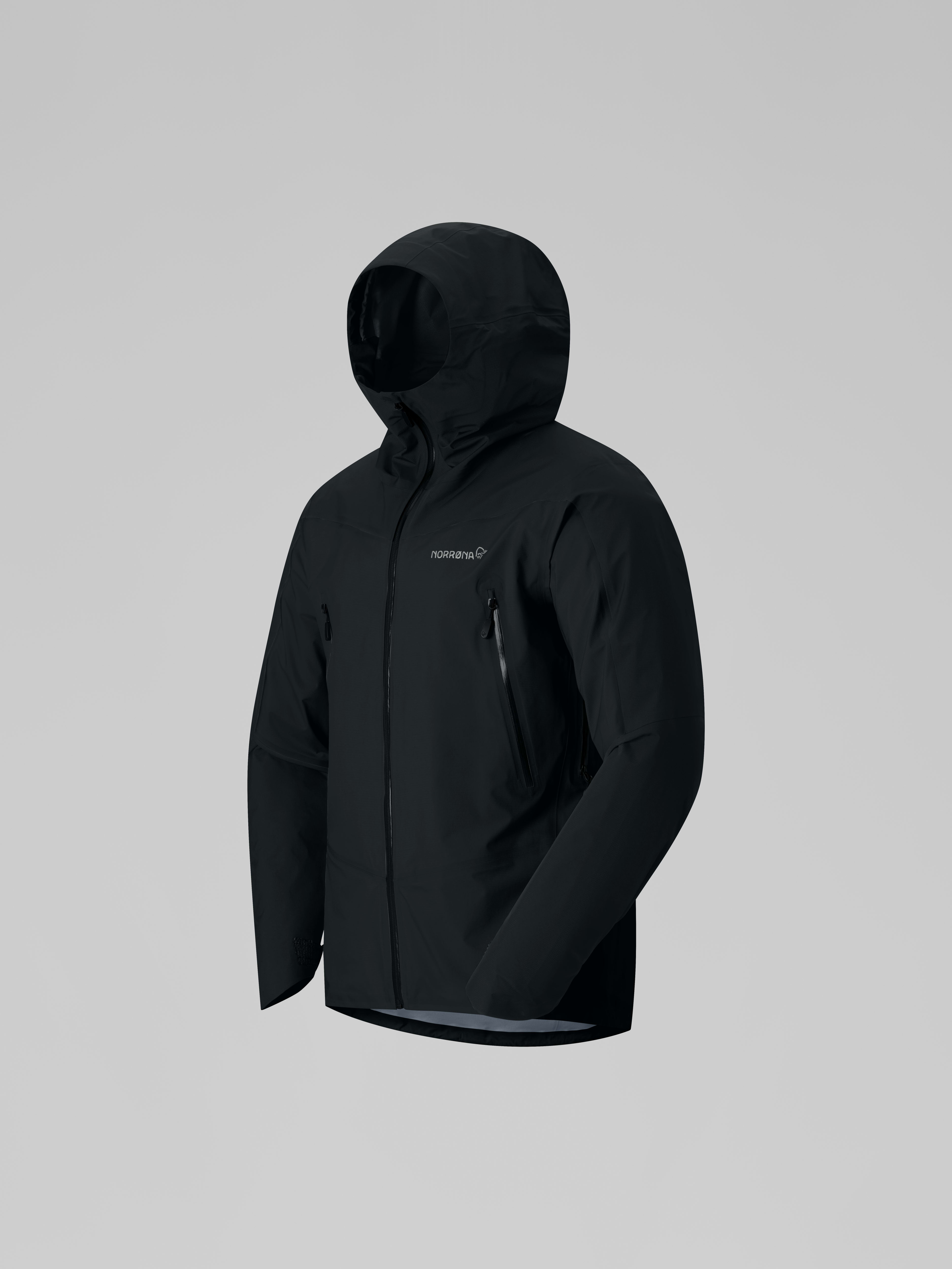 Packshot front left image of falketind Gore-Tex Jacket Caviar Black