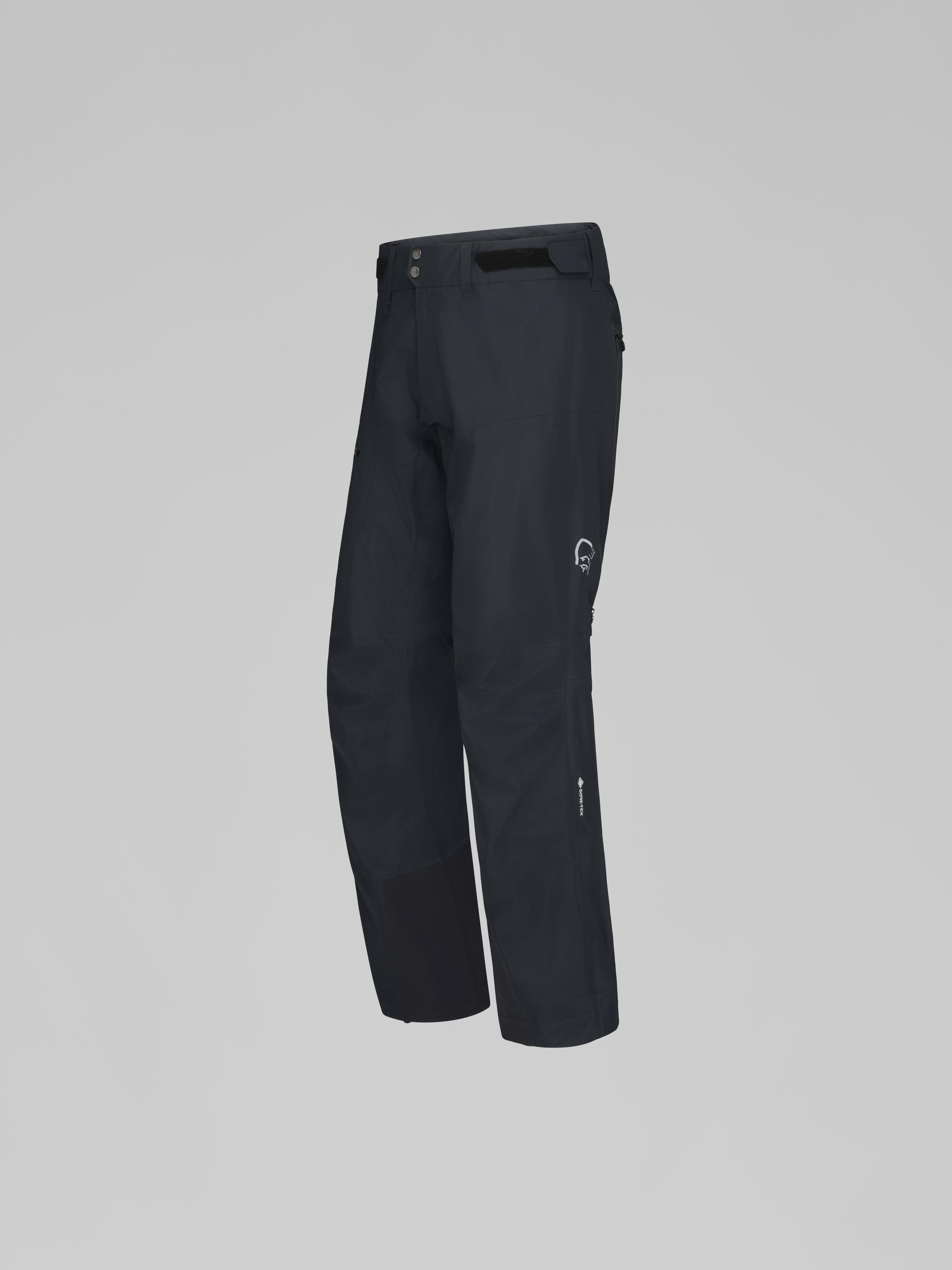 Packshot front left image of falketind Gore-Tex Pants Caviar Black
