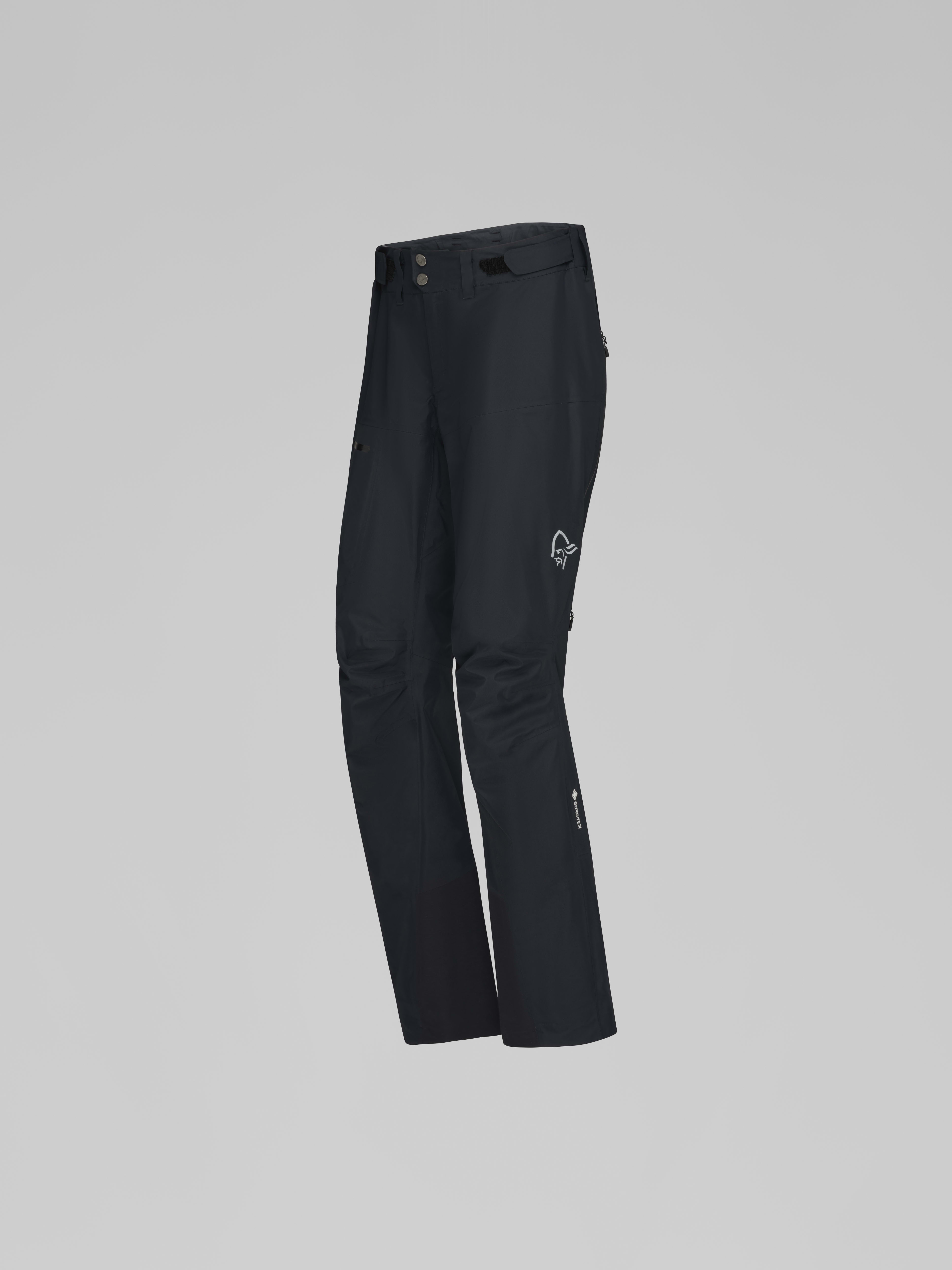 Packshot front left image of falketind Gore-Tex Pants Caviar Black