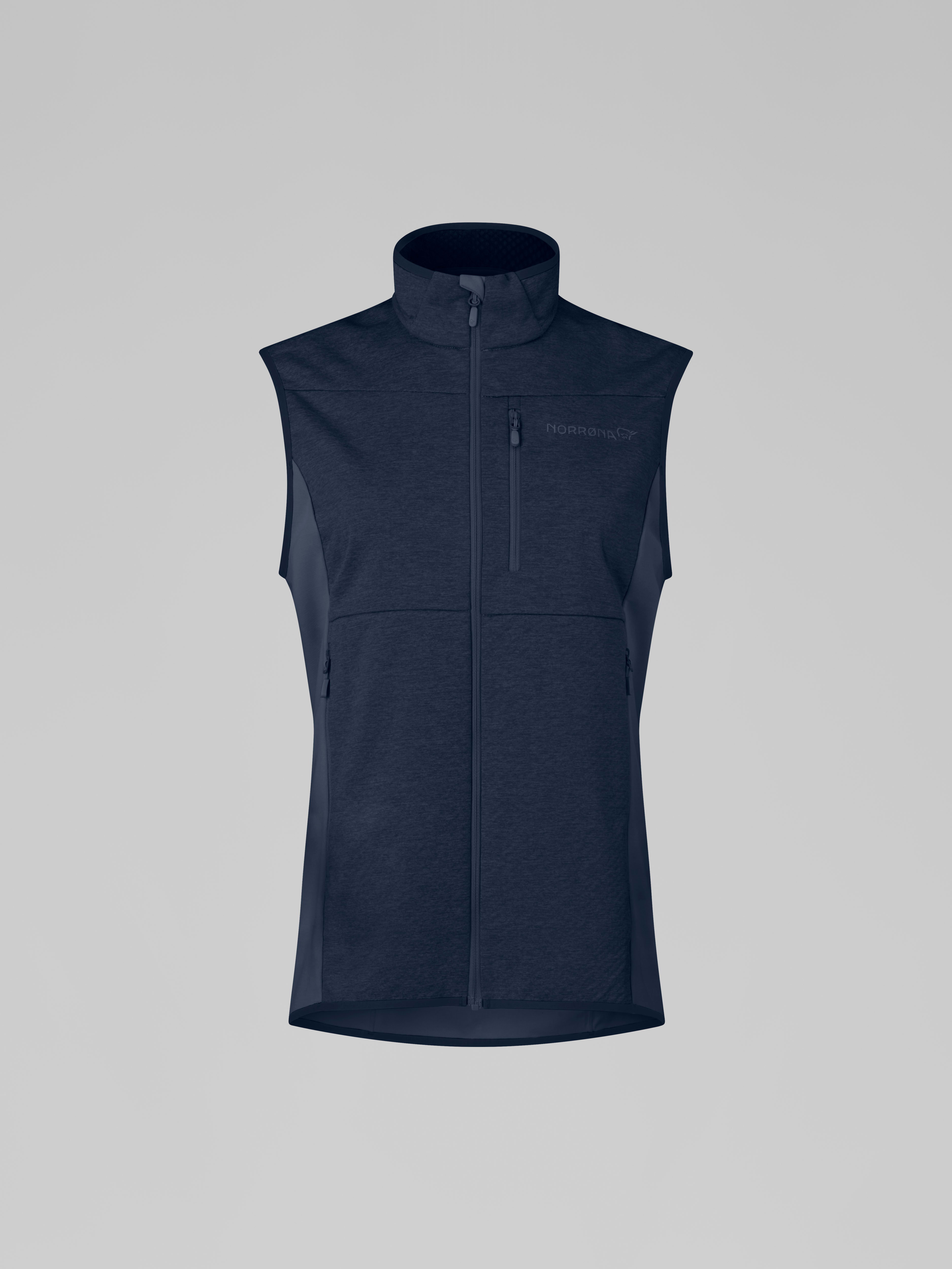Packshot front image of falketind warm2 Octa Vest Indigo Night Blue