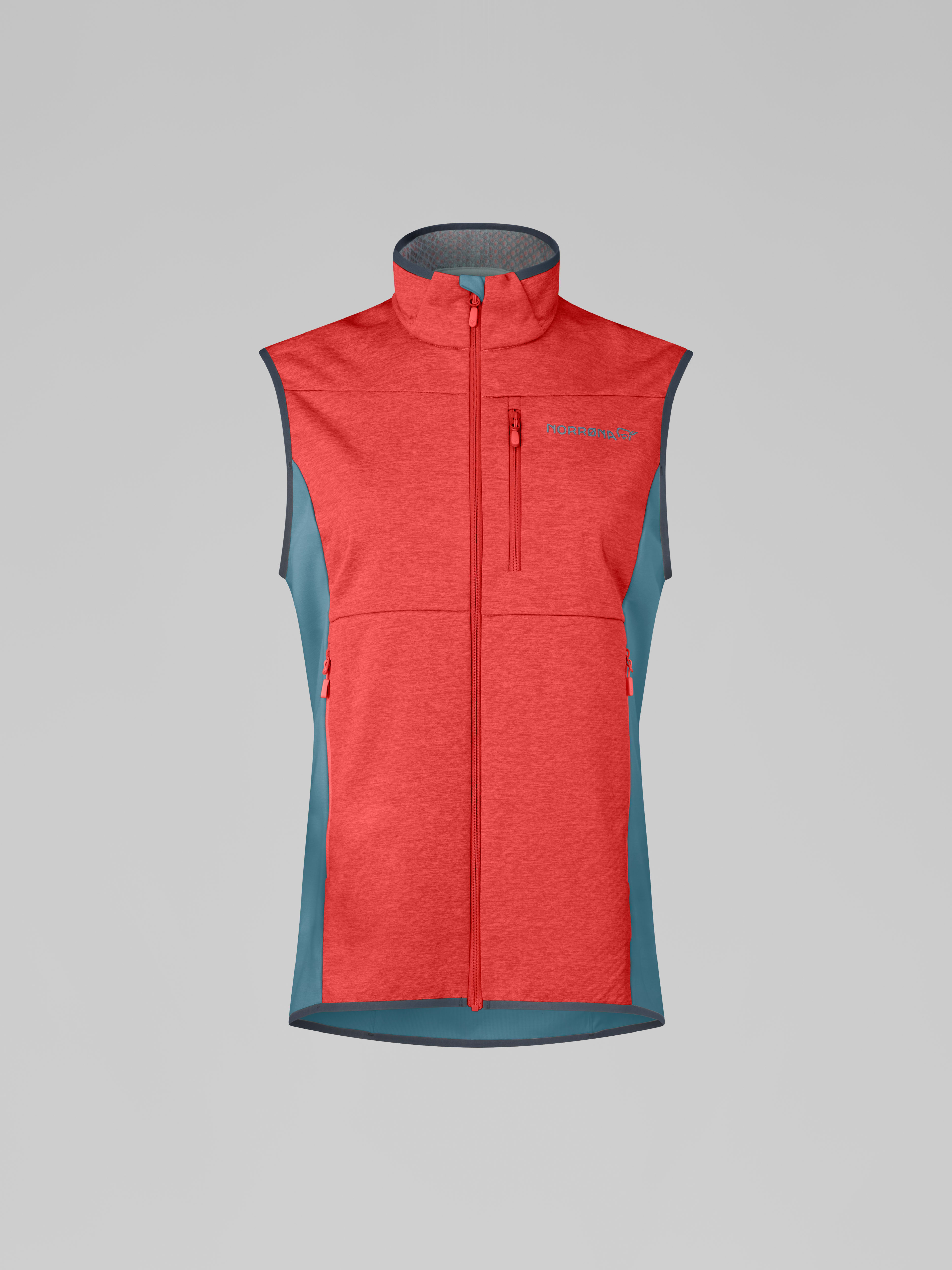 Packshot front image of falketind warm2 Octa Vest Arednalin Red