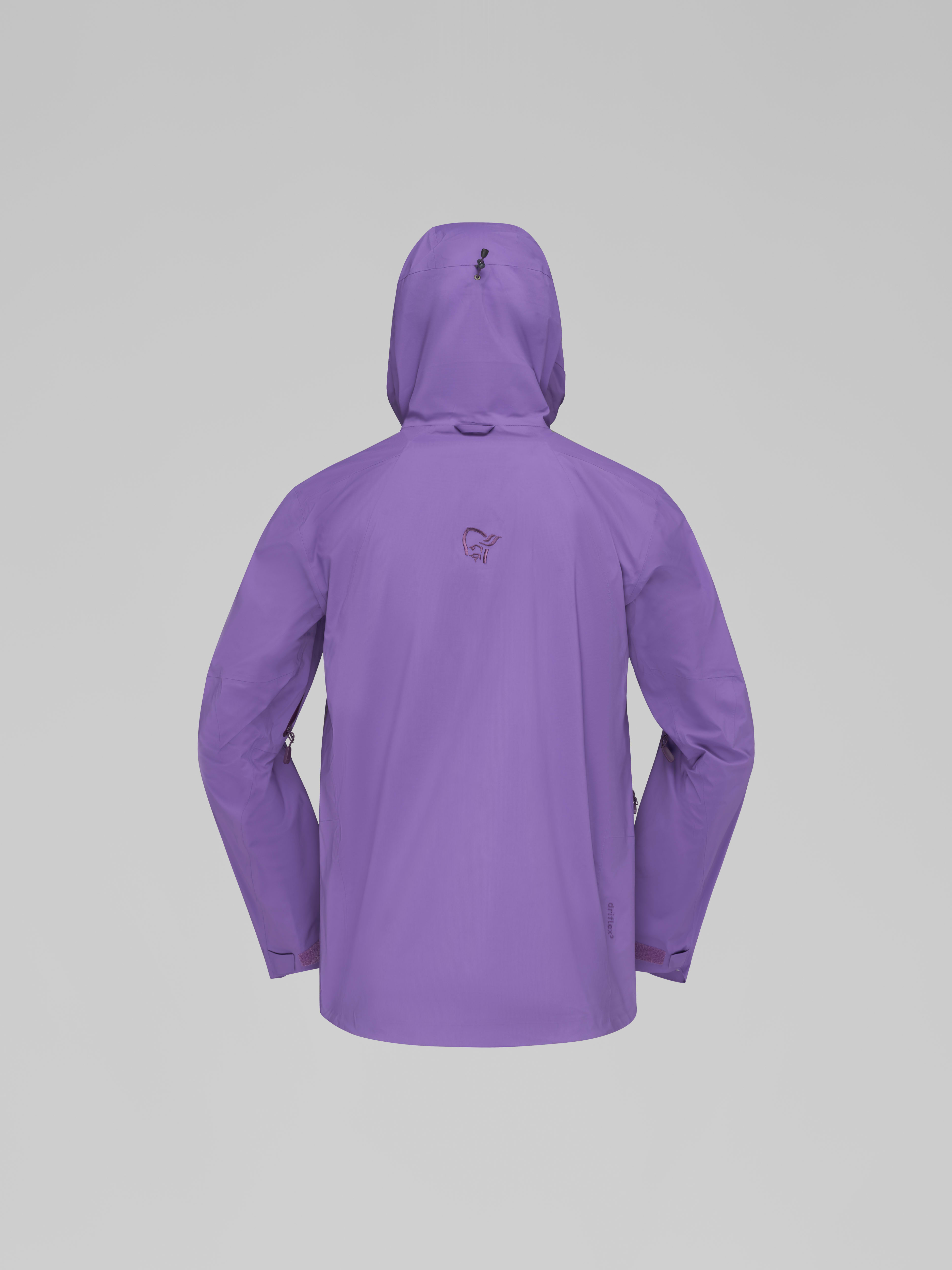 Packshot back image of lyngen driflex3 Jacket Purple Sapphire