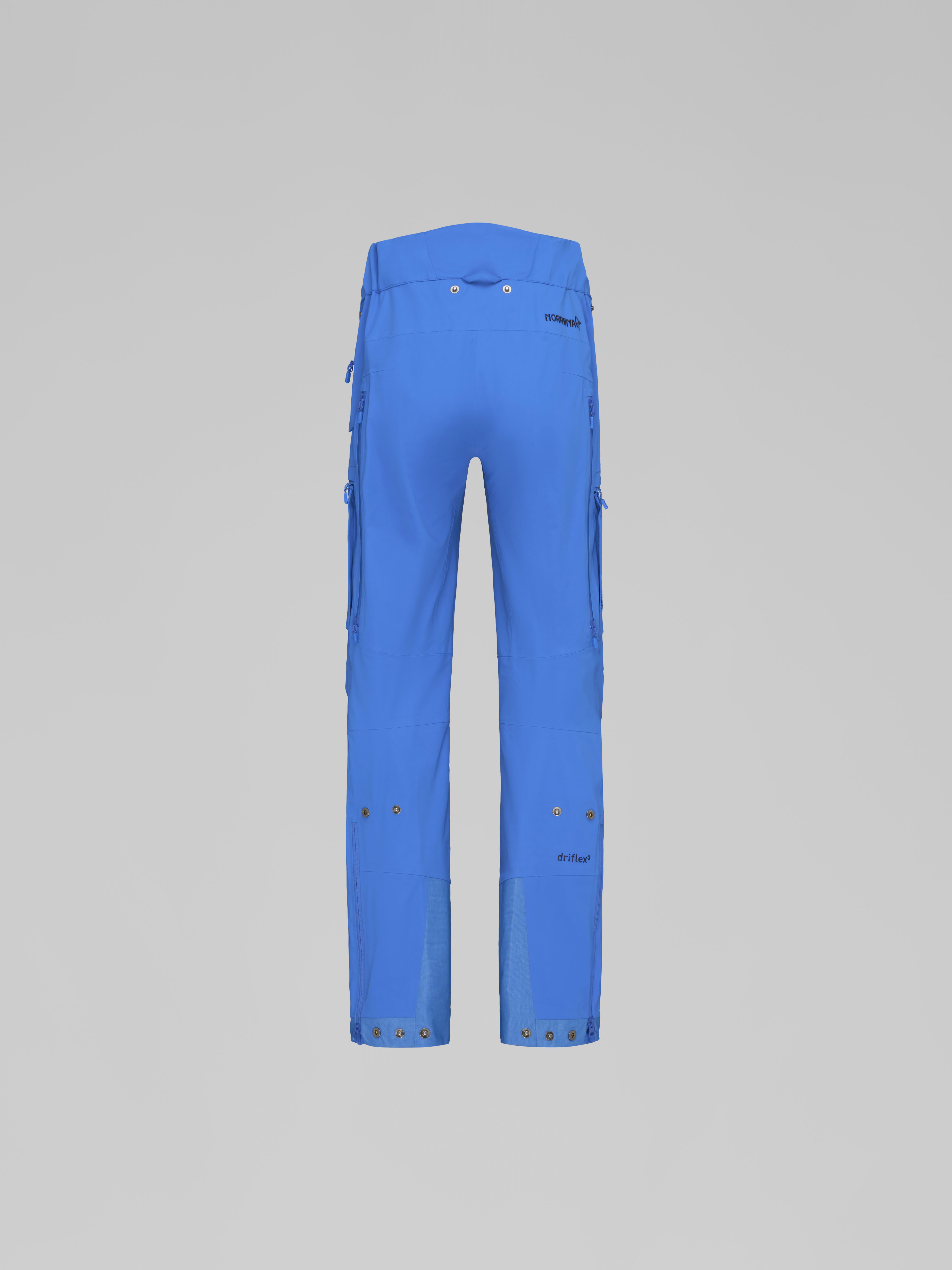 Packshot back image of lyngen driflex3 Pants Victoria Blue
