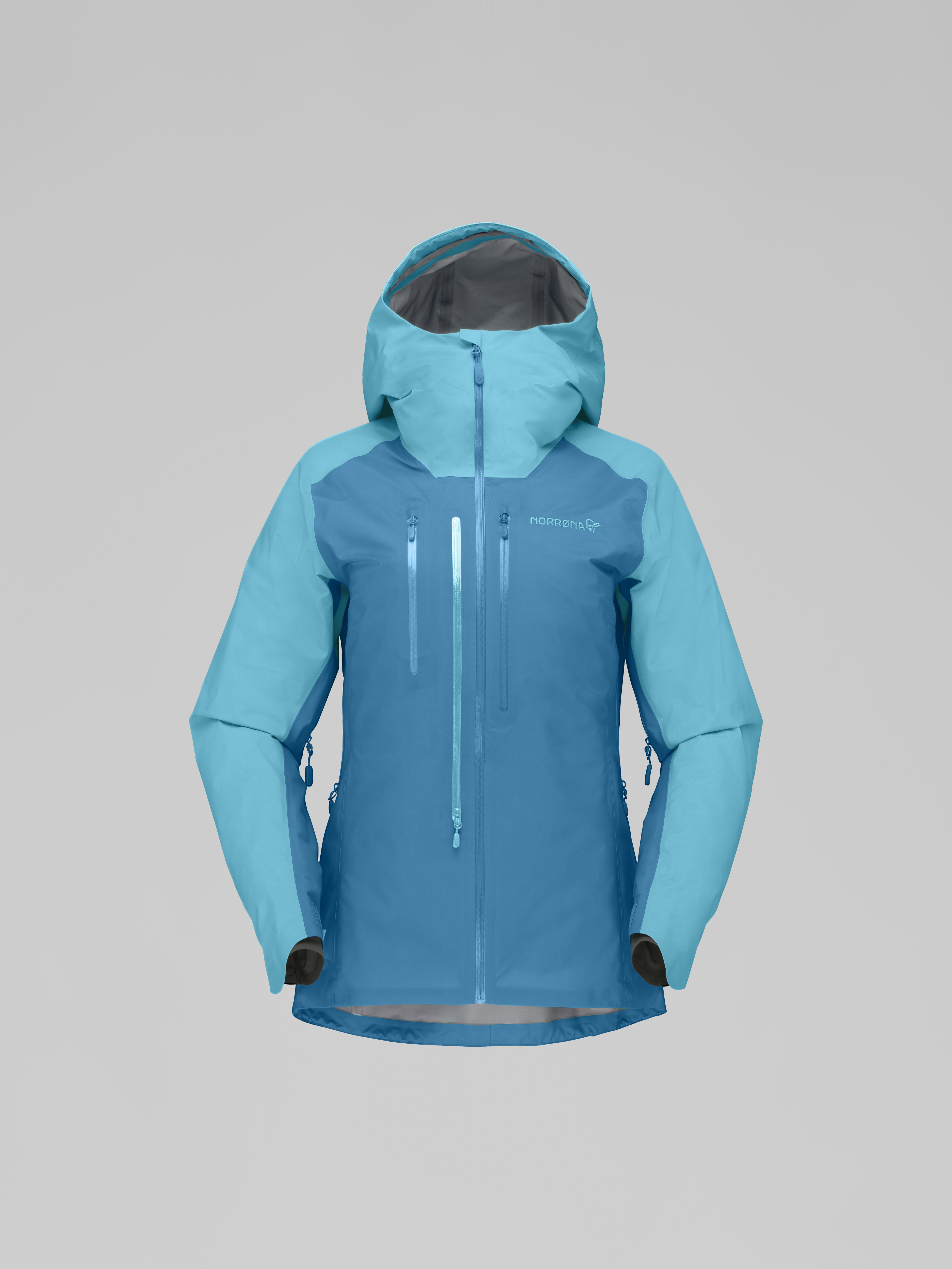 Packshot front image of lyngen Gore-Tex Jacket Aquarius/Hawaiian Surf