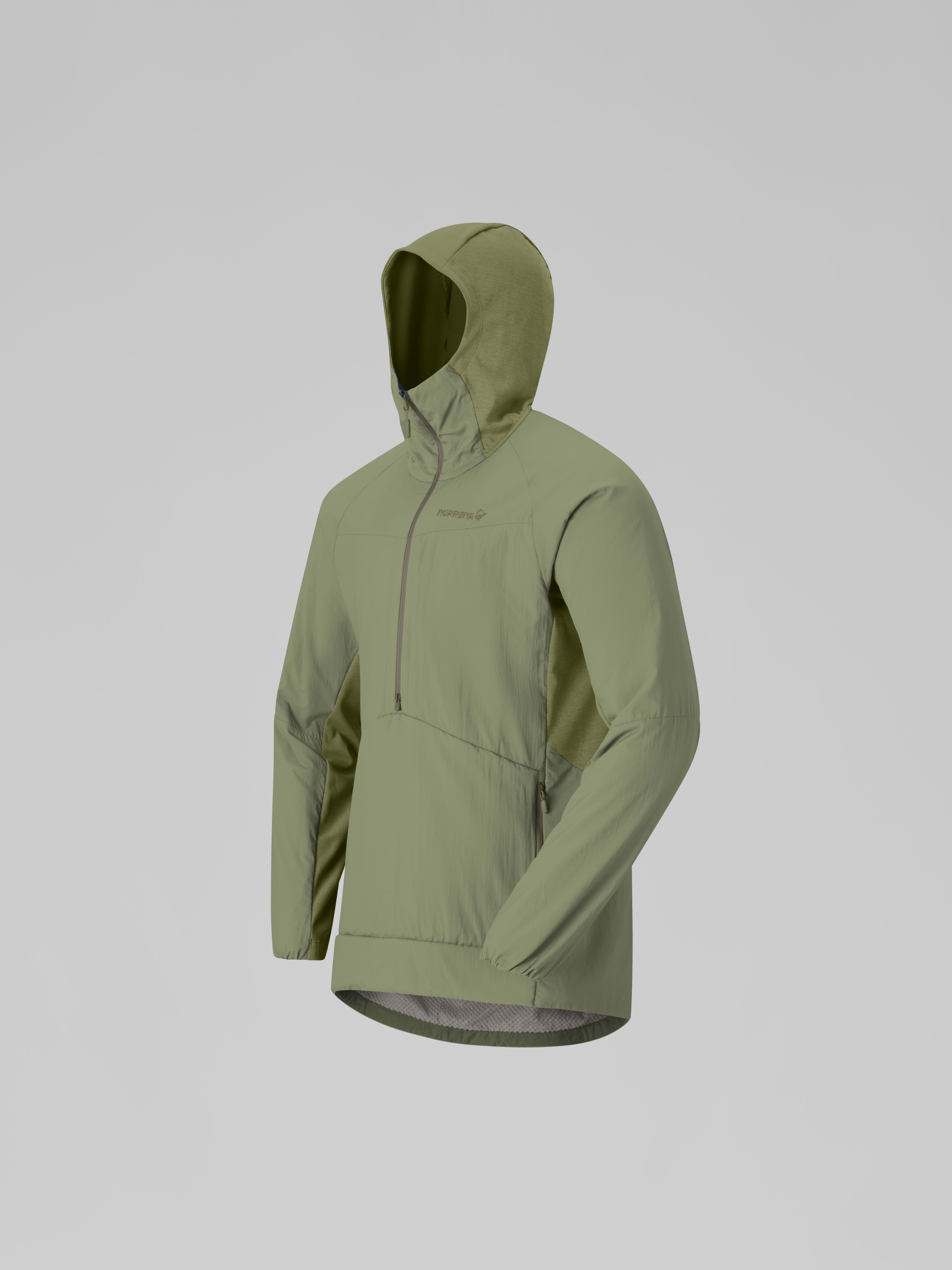 Packshot front left image of more Octa Zip Hood Deep Lichen Green
