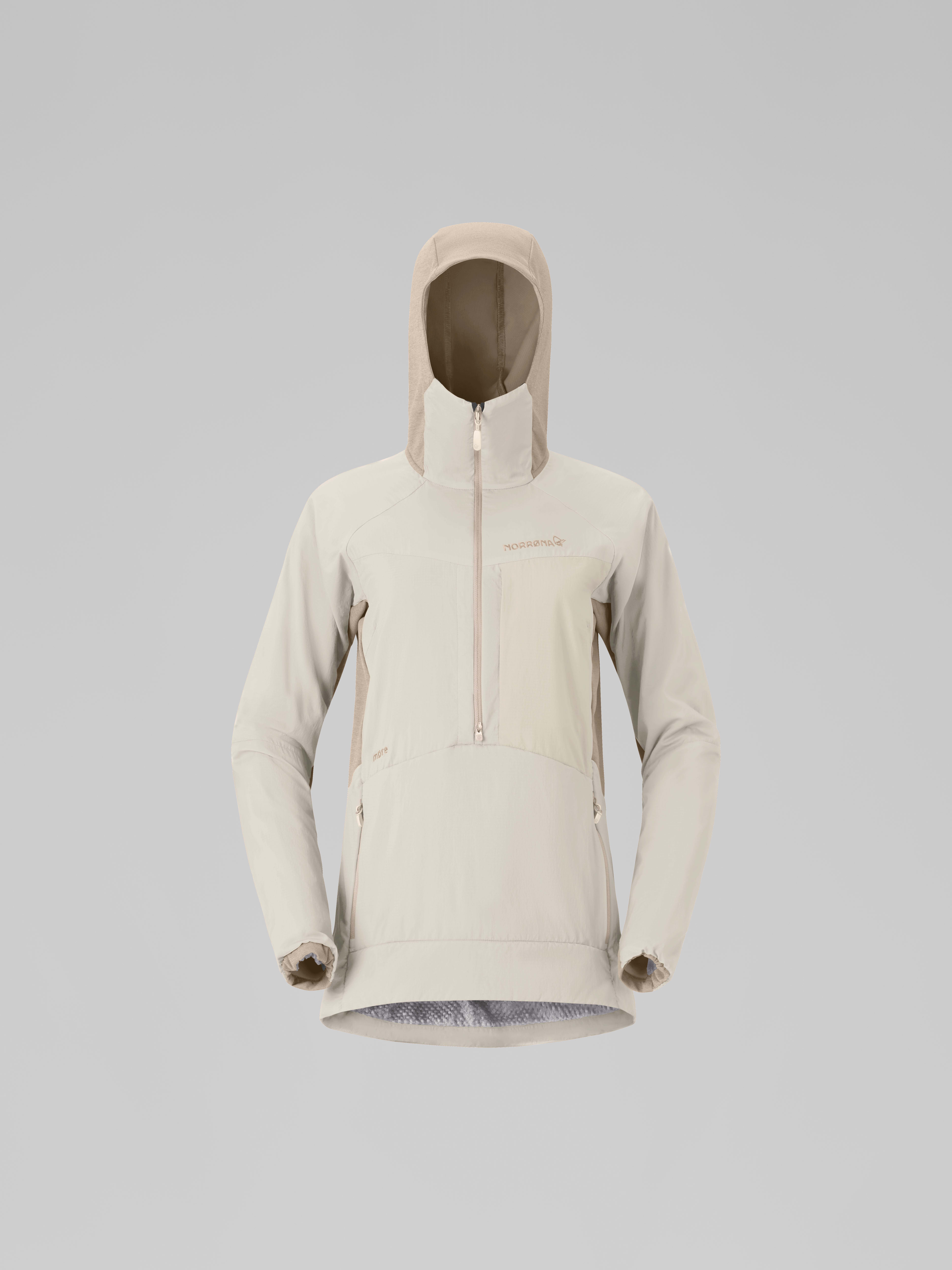 Packshot front image of more Octa Zip Hood Oatmeal