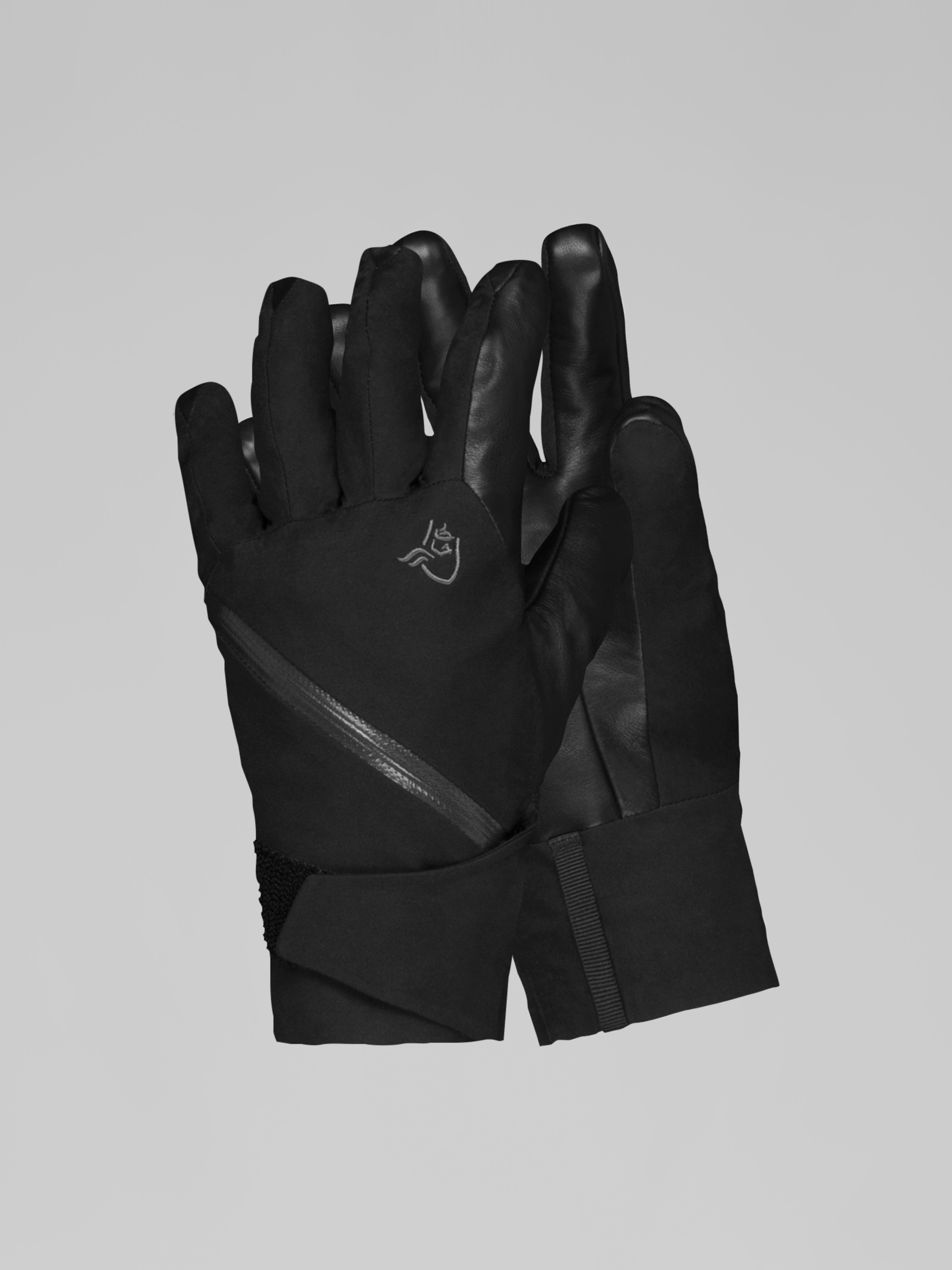 Packshot front image of lyngen dri1 Gloves Caviar Black