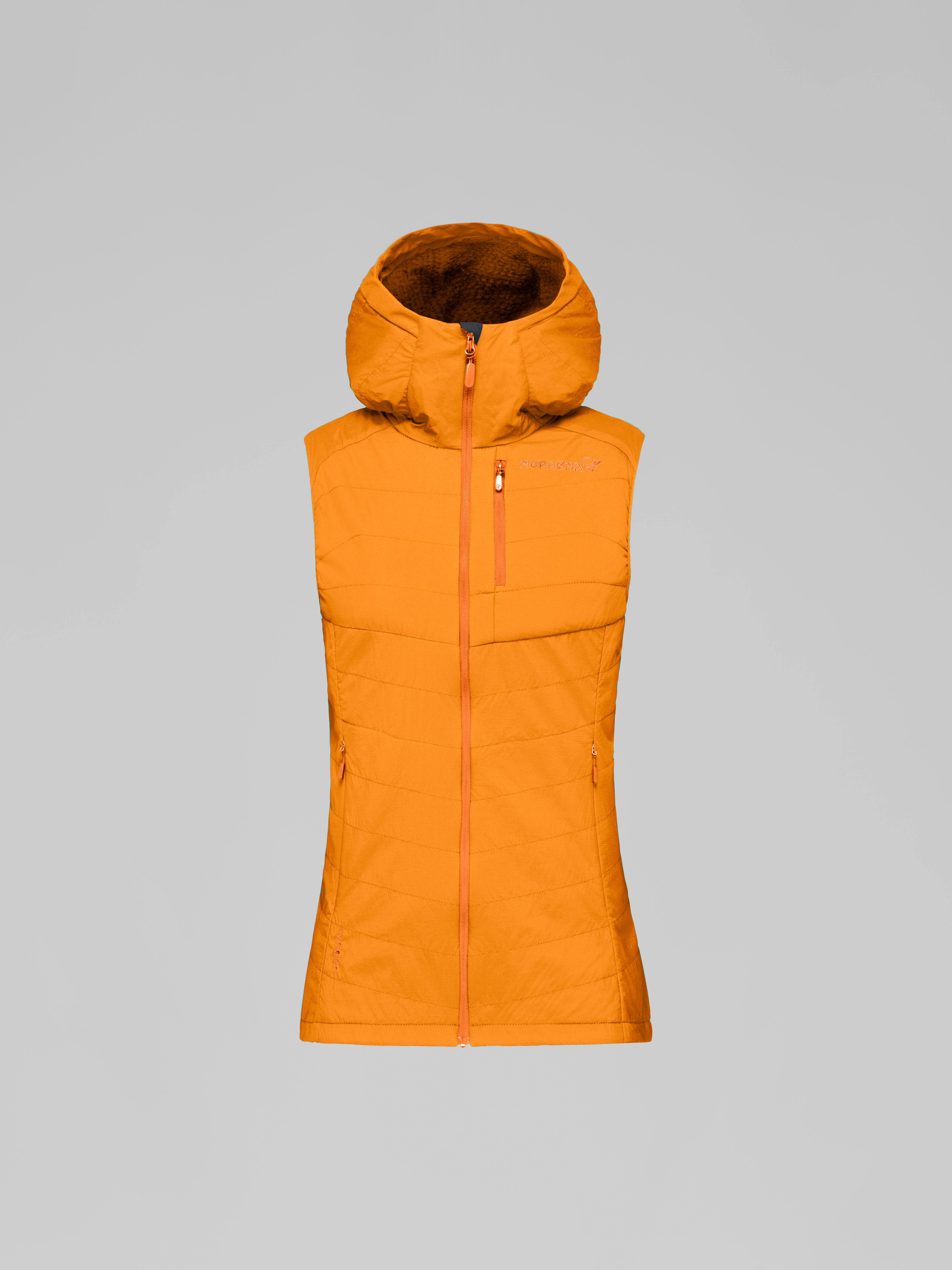 Packshot front image of lyngen Alpha90 Vest Autumn Glory