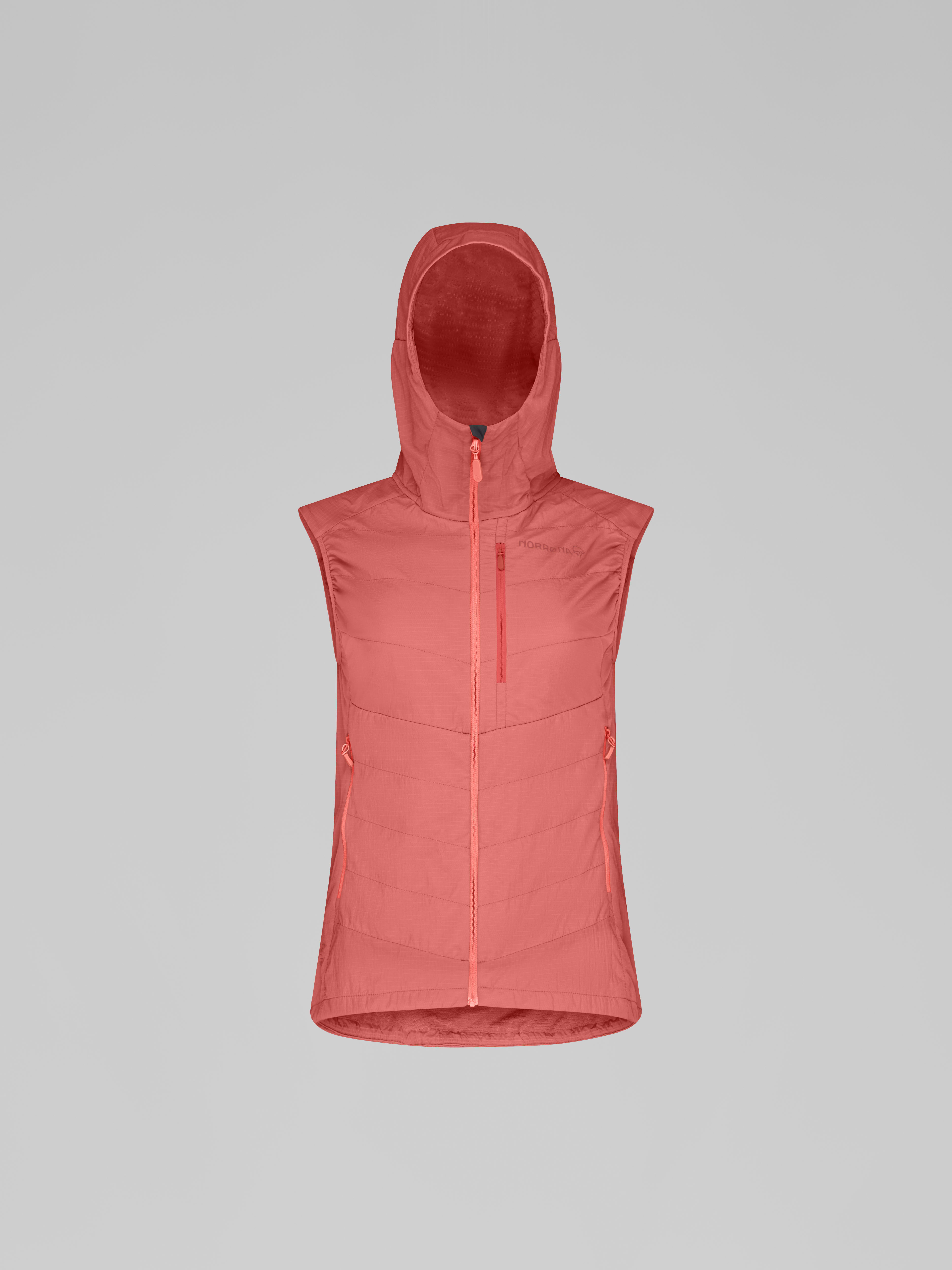 Packshot front image of lyngen thermo100active Vest Deep Sea Coral