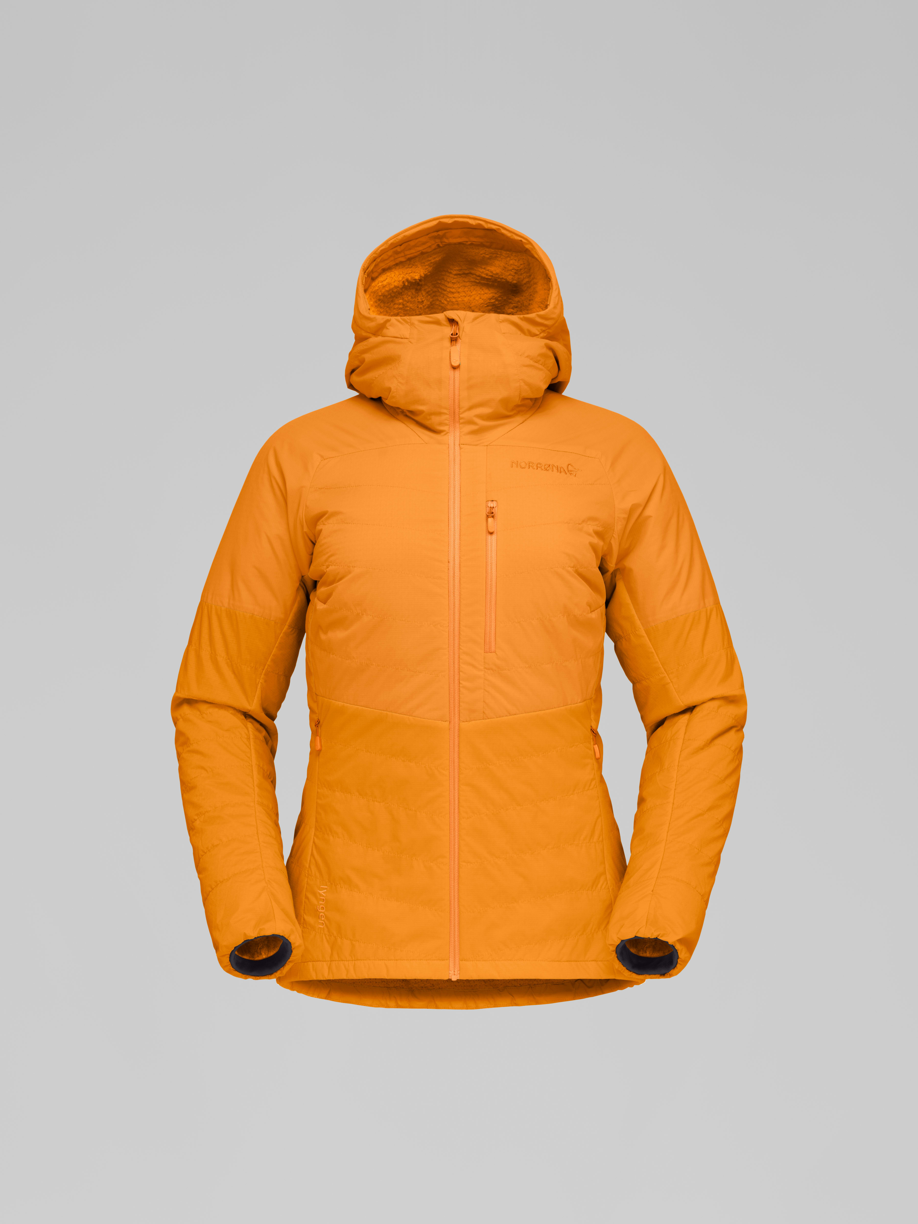 Packshot front image of lyngen Alpha100 Zip Hood Autumn Glory