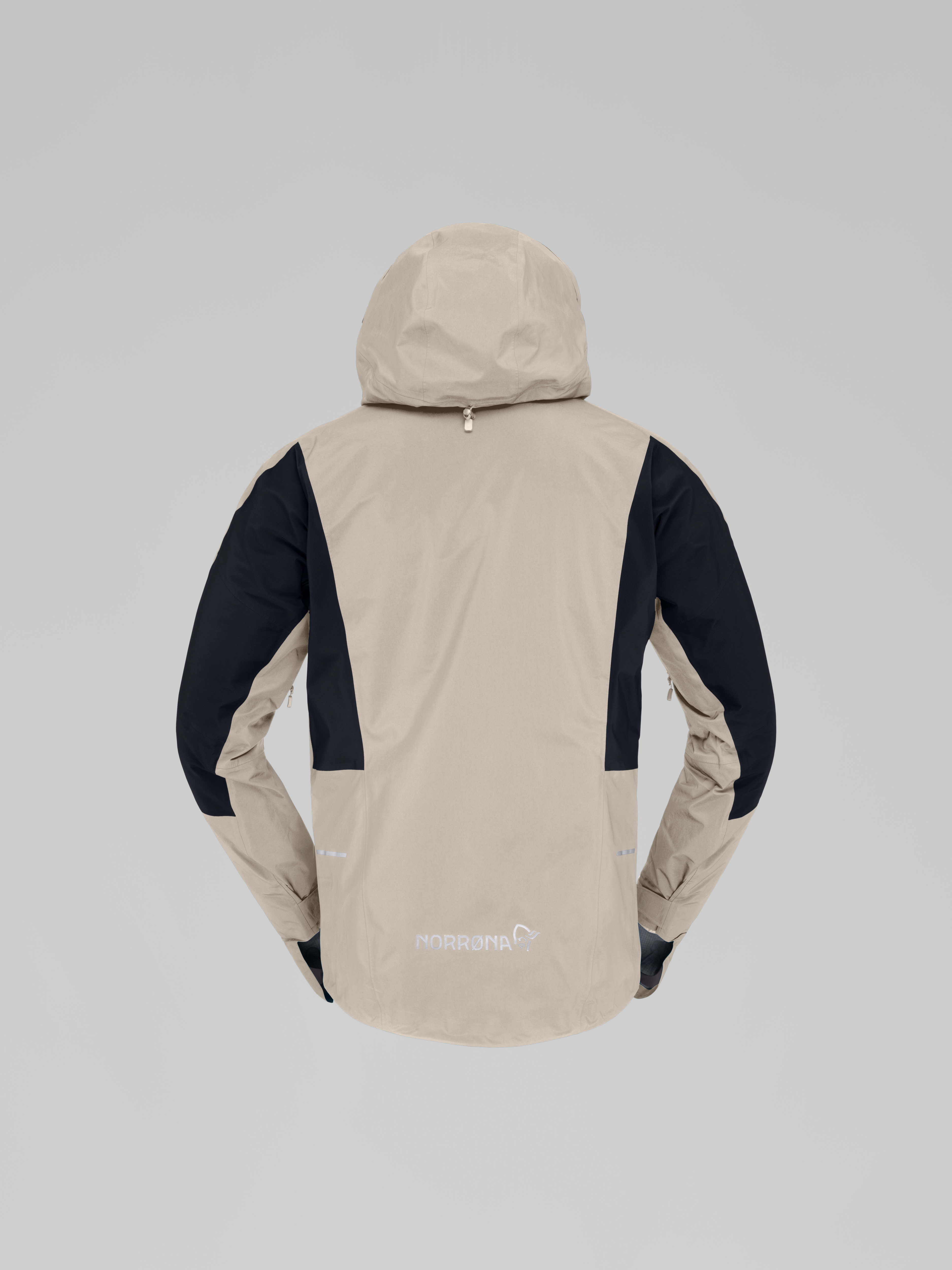 Packshot back image of fjora Gore-Tex Pro Jacket Winter Twig/Caviar Black