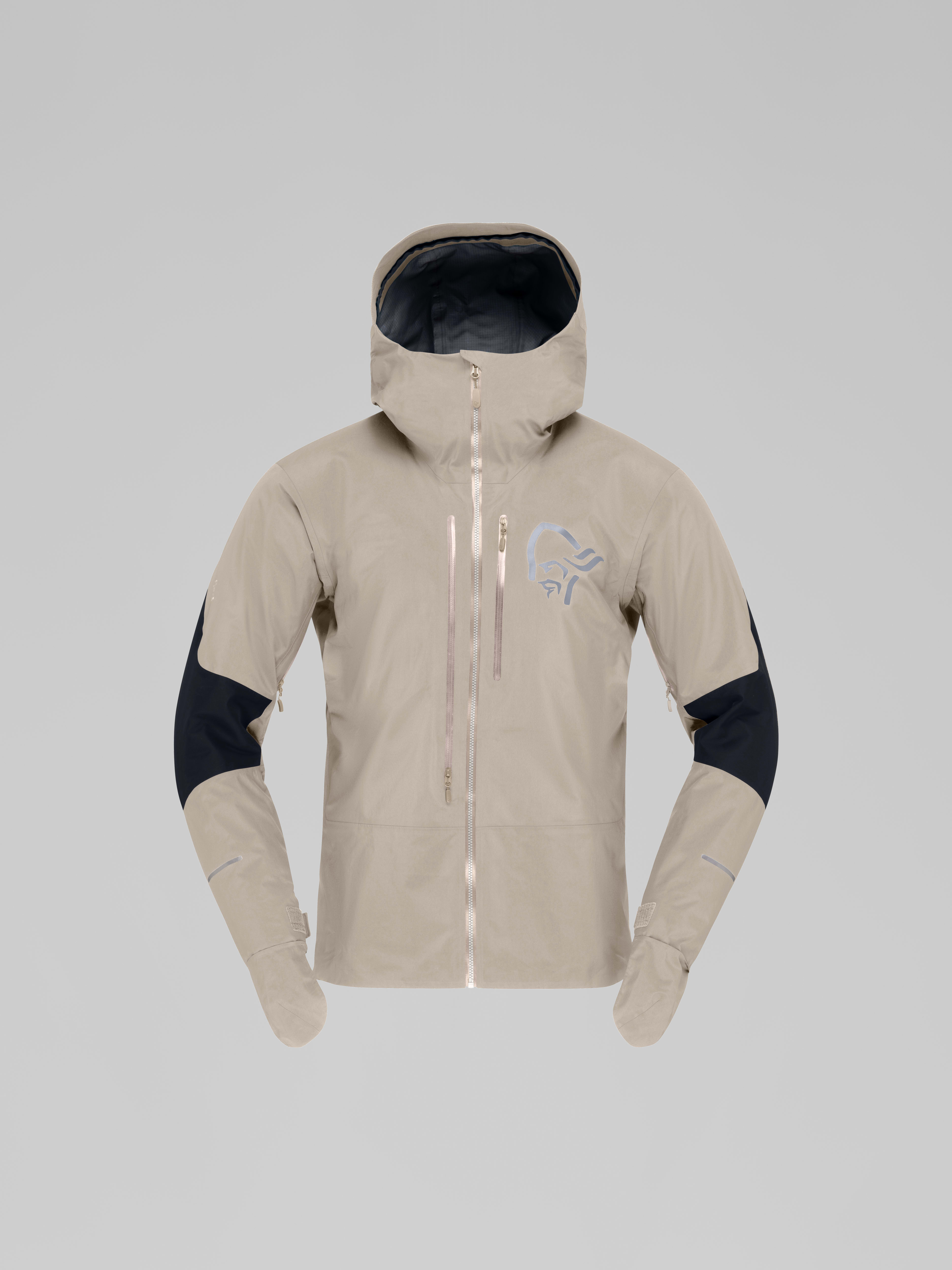 Packshot front image of fjora Gore-Tex Pro Jacket Winter Twig/Caviar Black