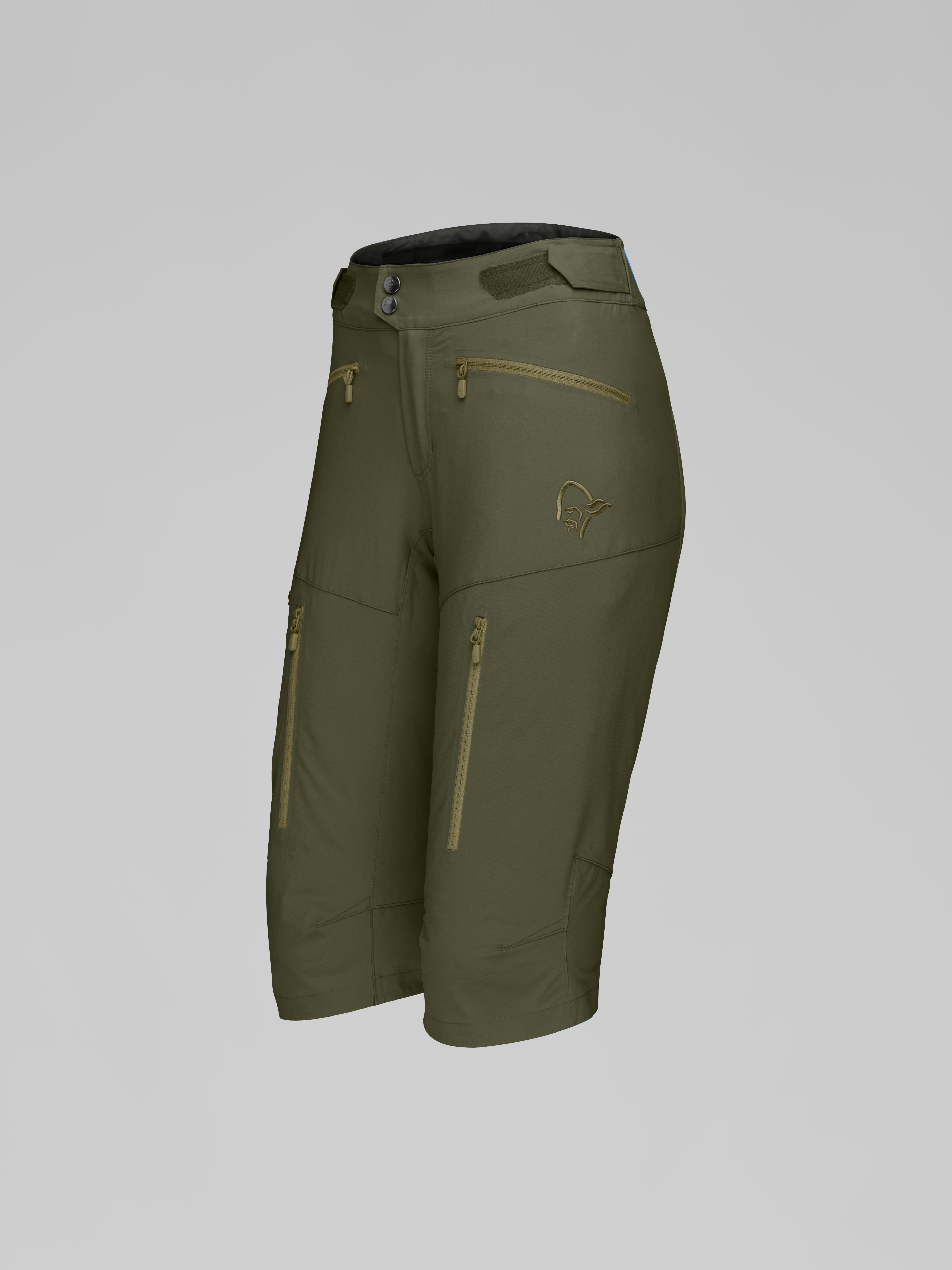 Packshot front left image of fjora flex1 Shorts Olive Night