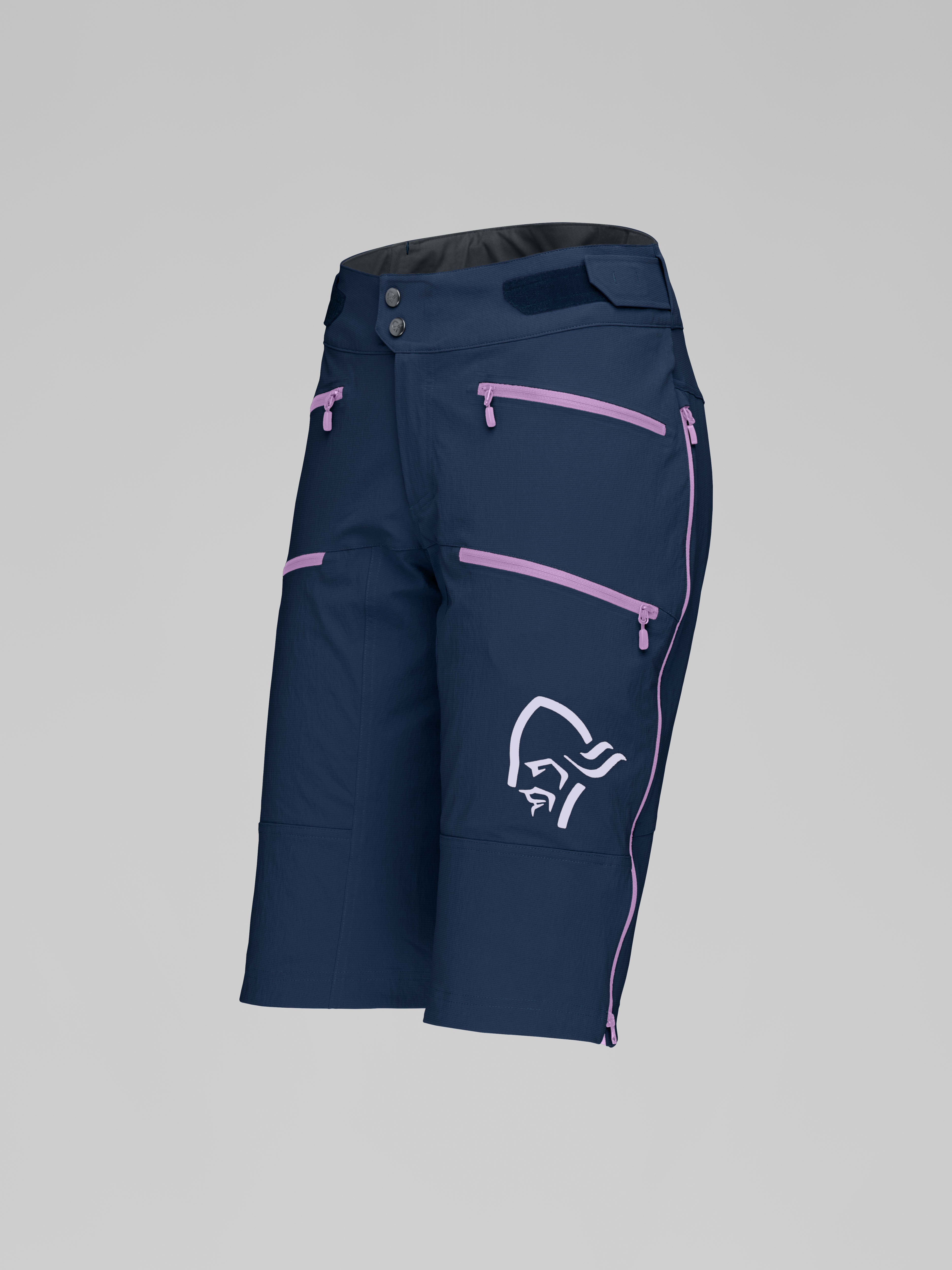 Packshot front left image of fjora flex1 heavy duty Shorts Indigo Night/Violet Tulle