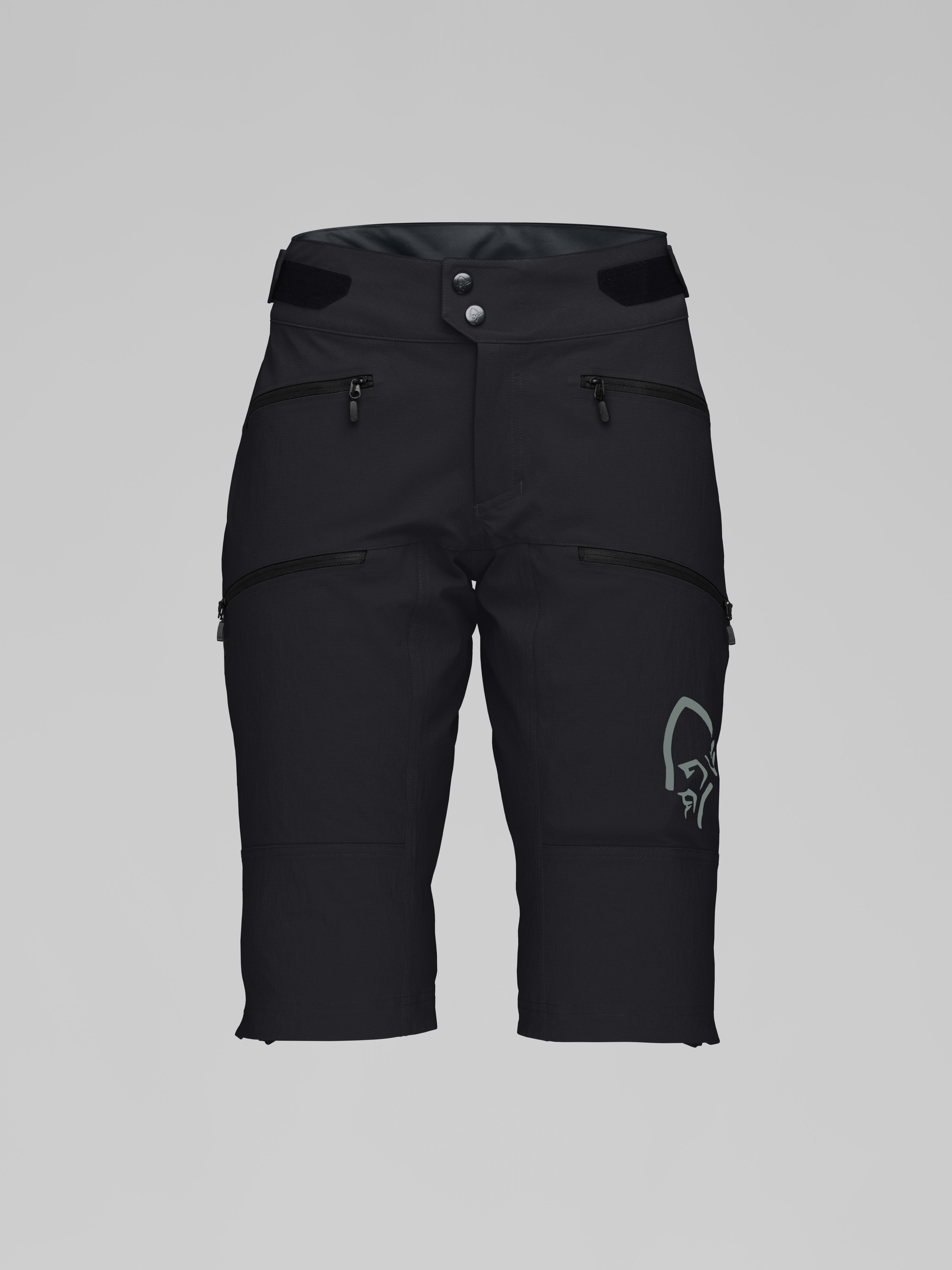Packshot front image of fjora flex1 heavy duty Shorts Caviar Black/Castor Grey