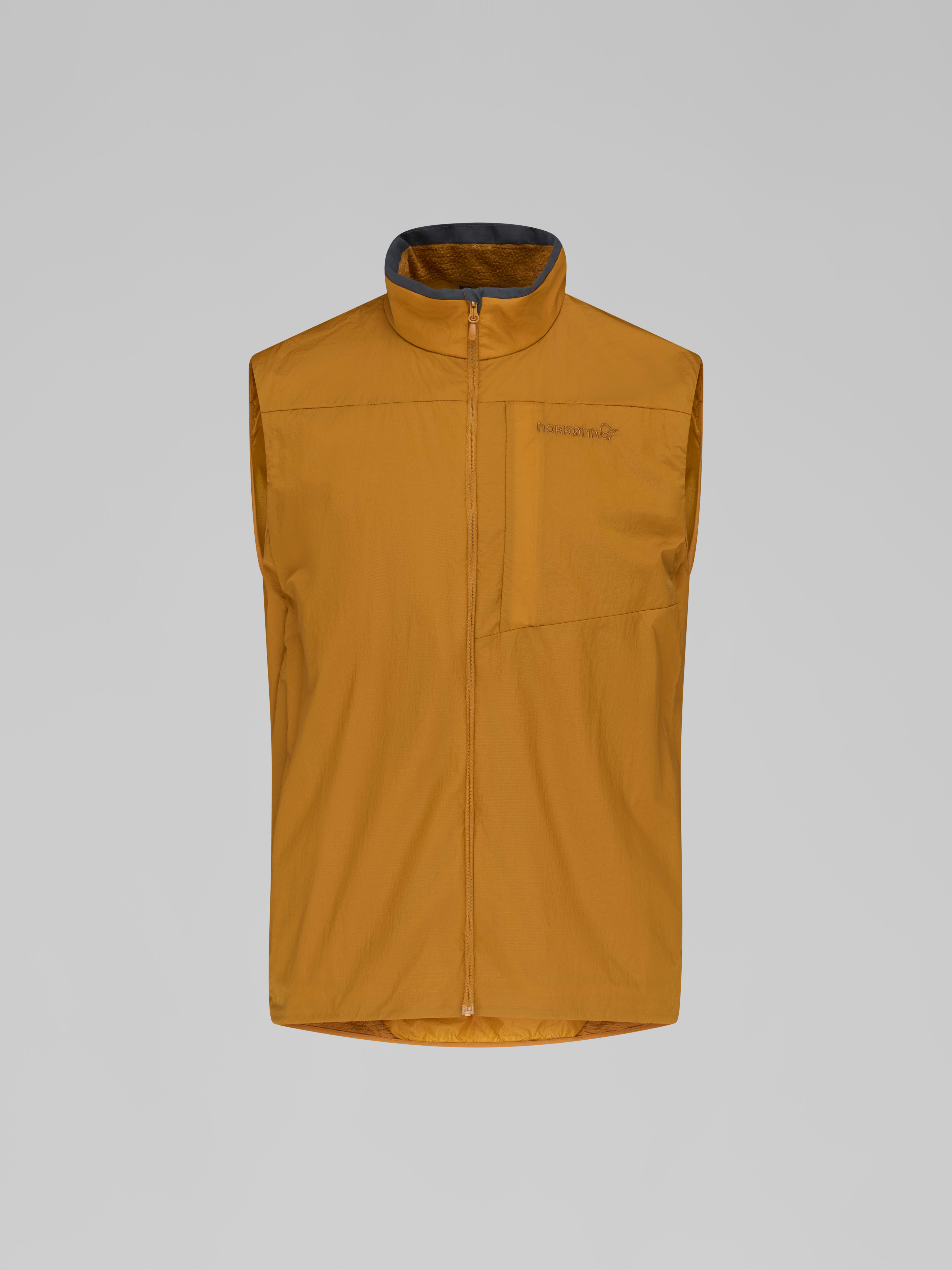 Packshot front image of fjora aero40 thermo100active Vest Honey Ginger