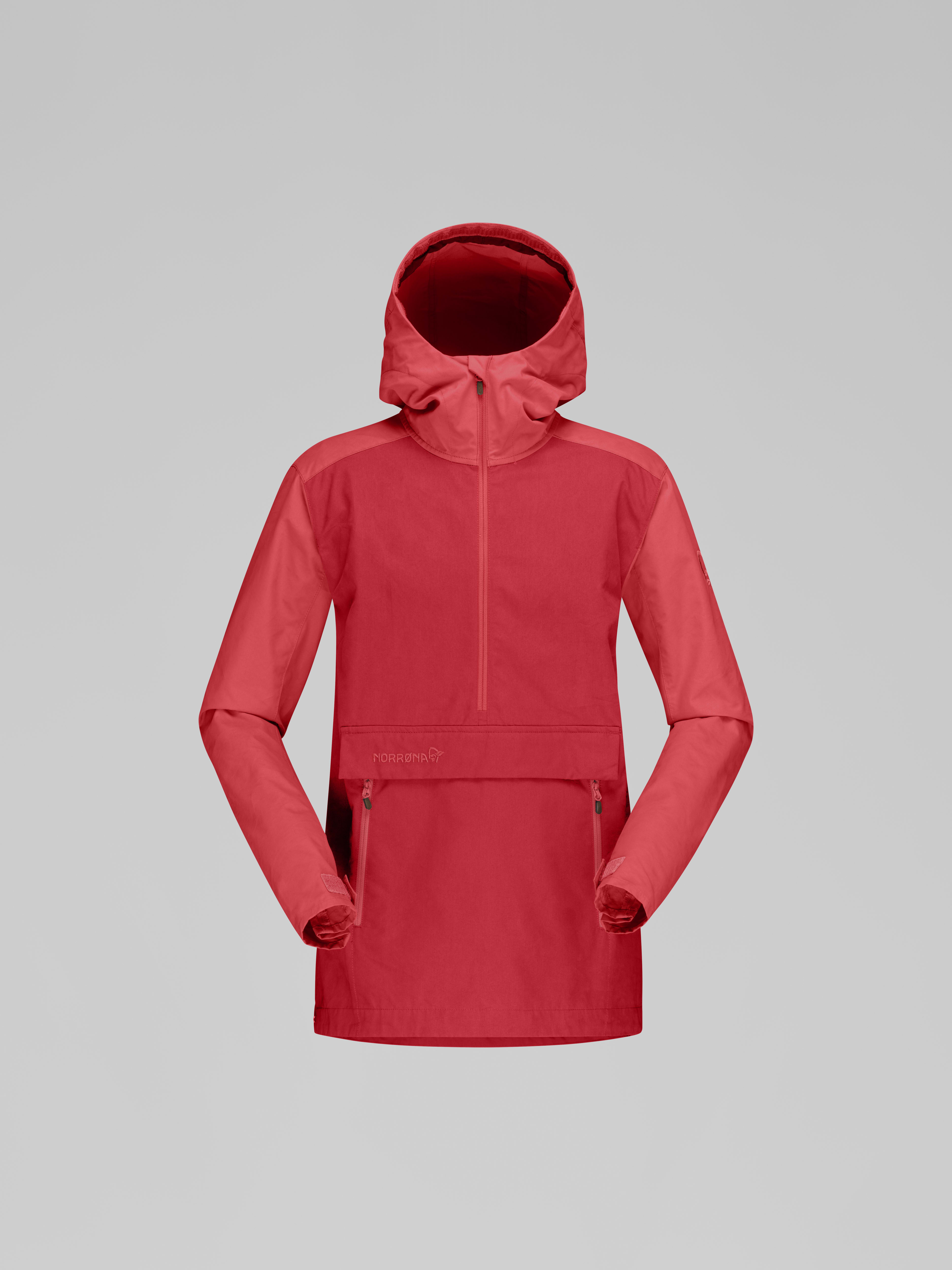 Packshot front image of svalbard cotton Anorak Crisp Ruby
