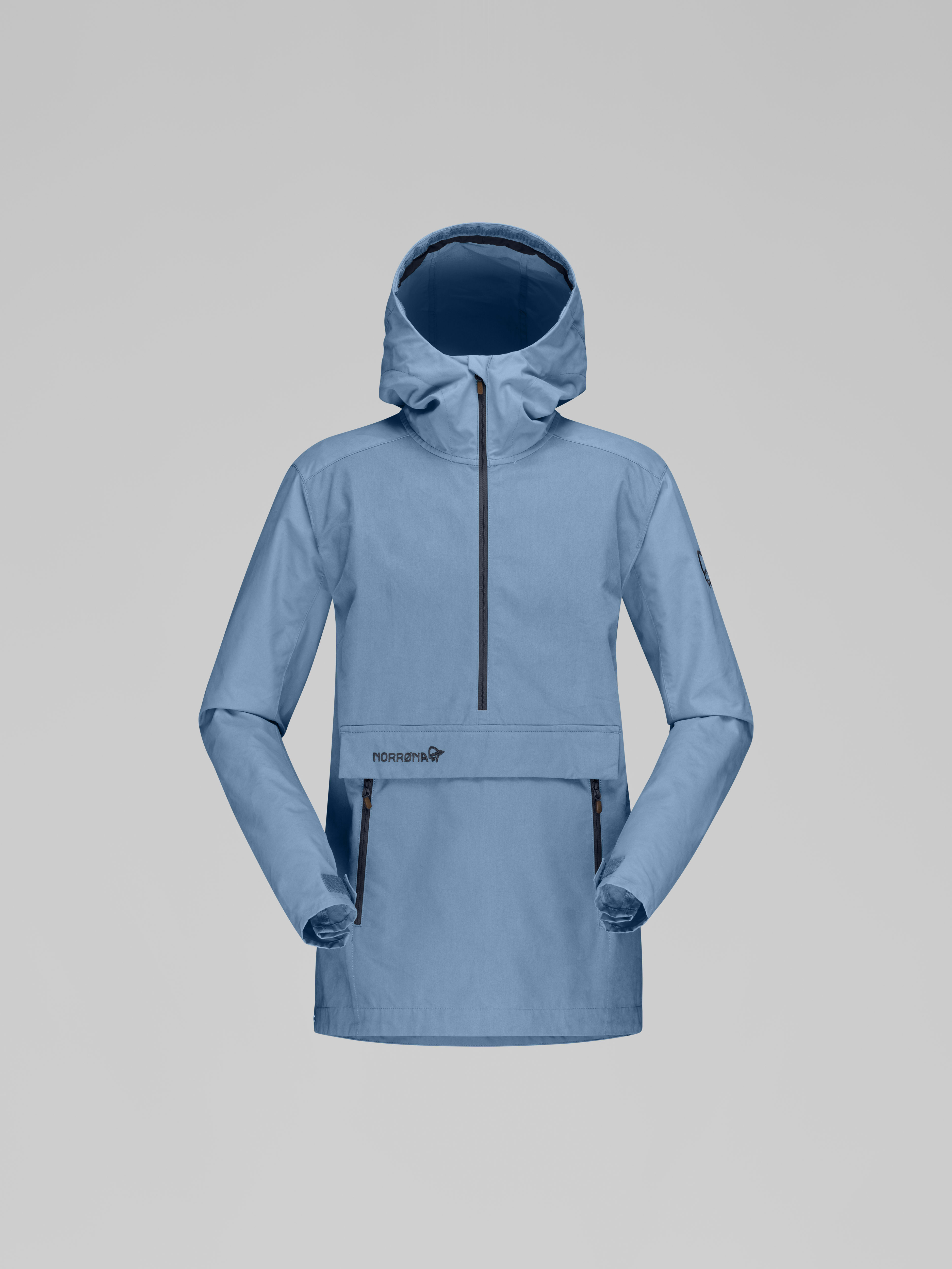 Packshot front image of svalbard cotton Anorak Coronet Blue