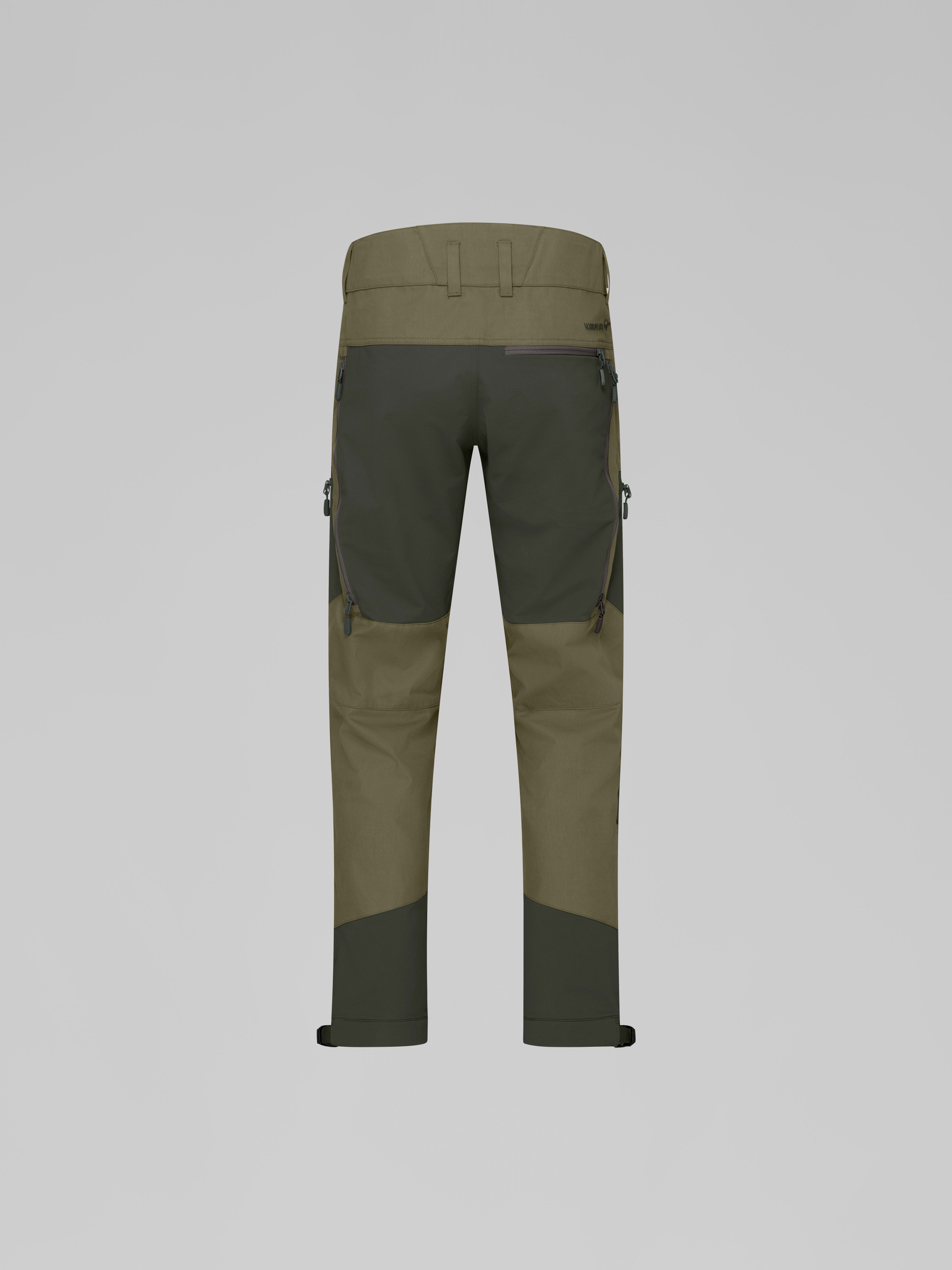 Packshot back image of femund cotton heavy duty Pants Olive Night