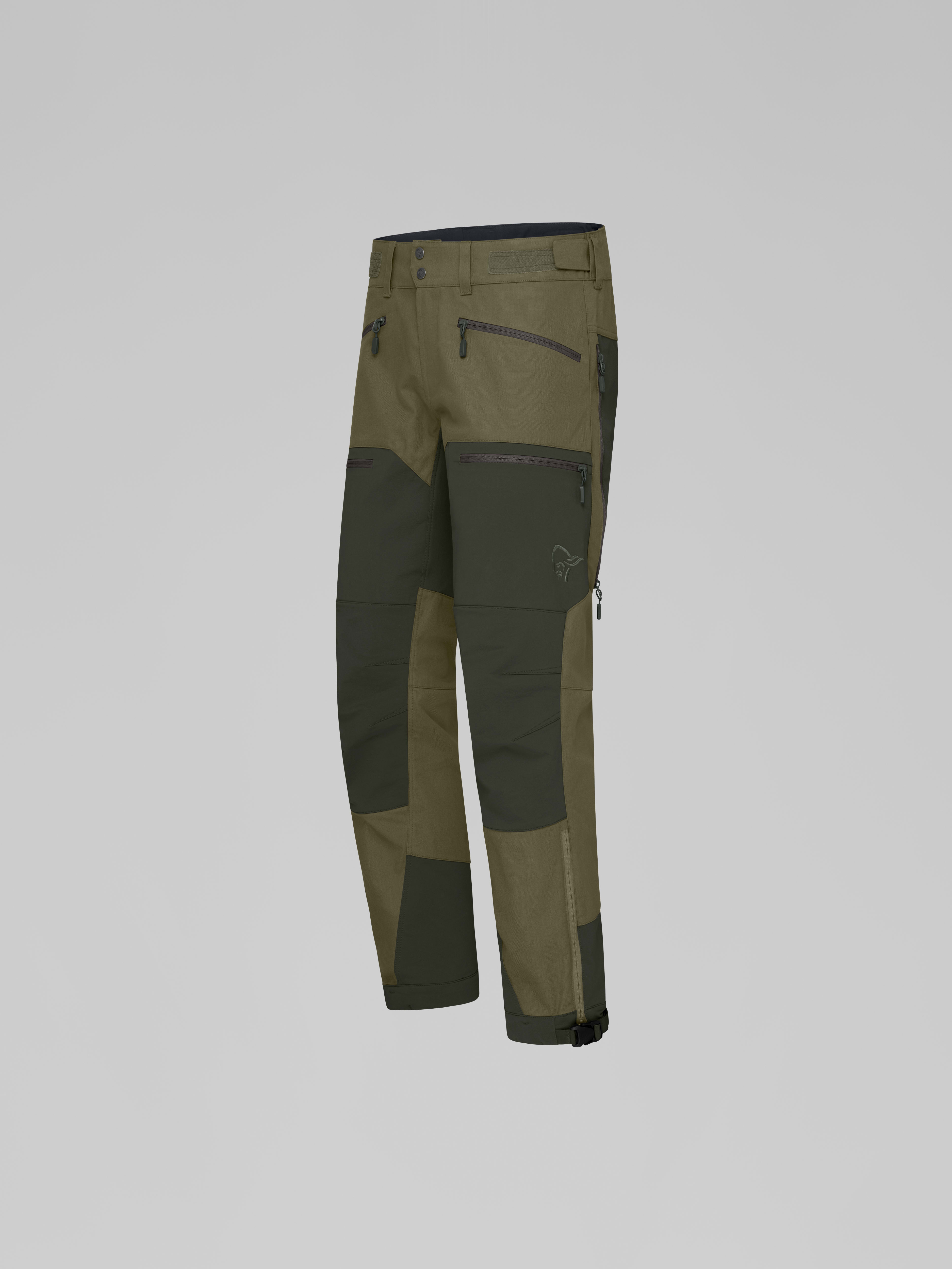 Packshot front left image of femund cotton heavy duty Pants Olive Night