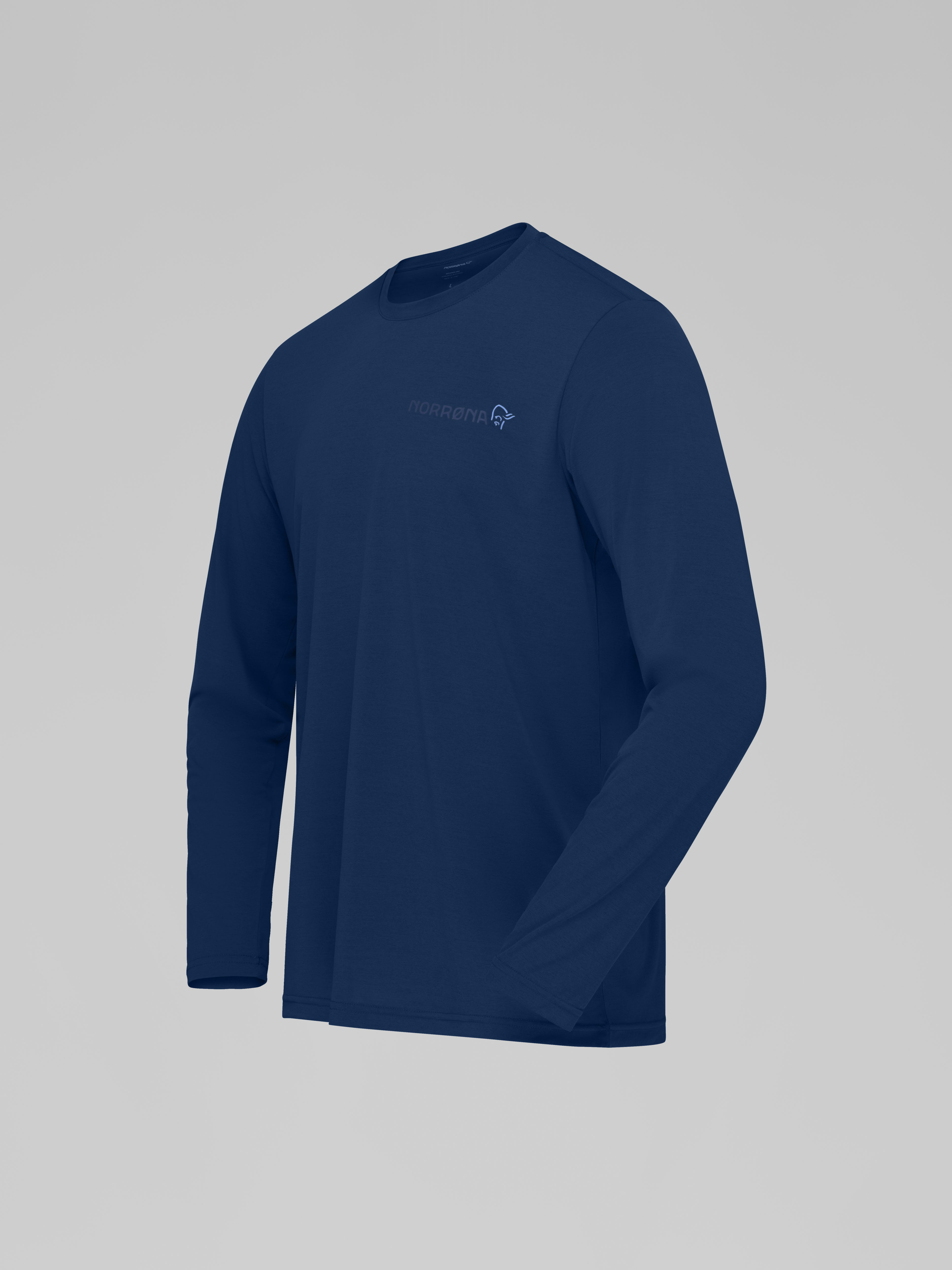 Packshot front left image of femund tech Long Sleeve Indigo Night