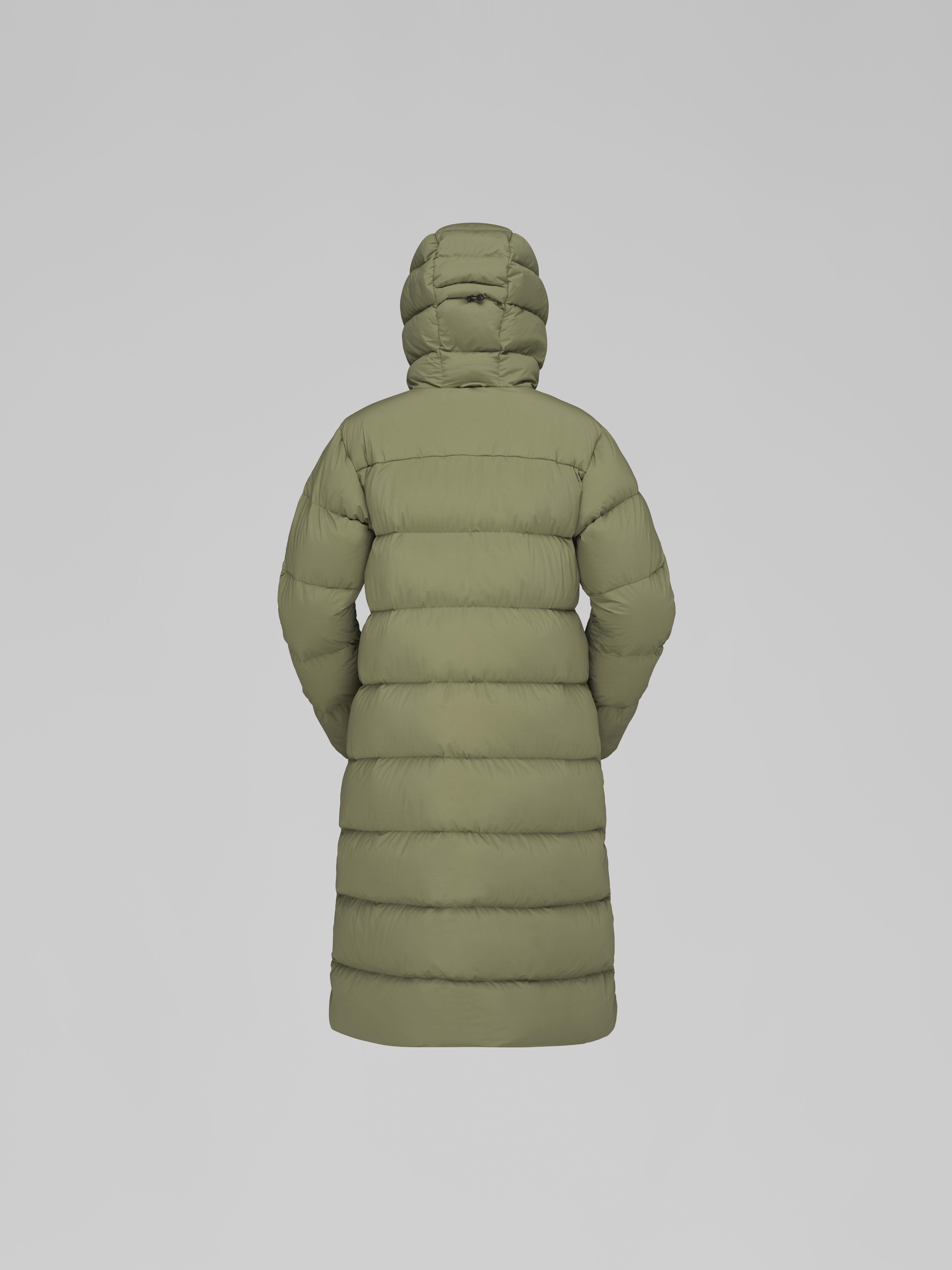 Packshot back image of femund down700 Coat Deep Lichen Green