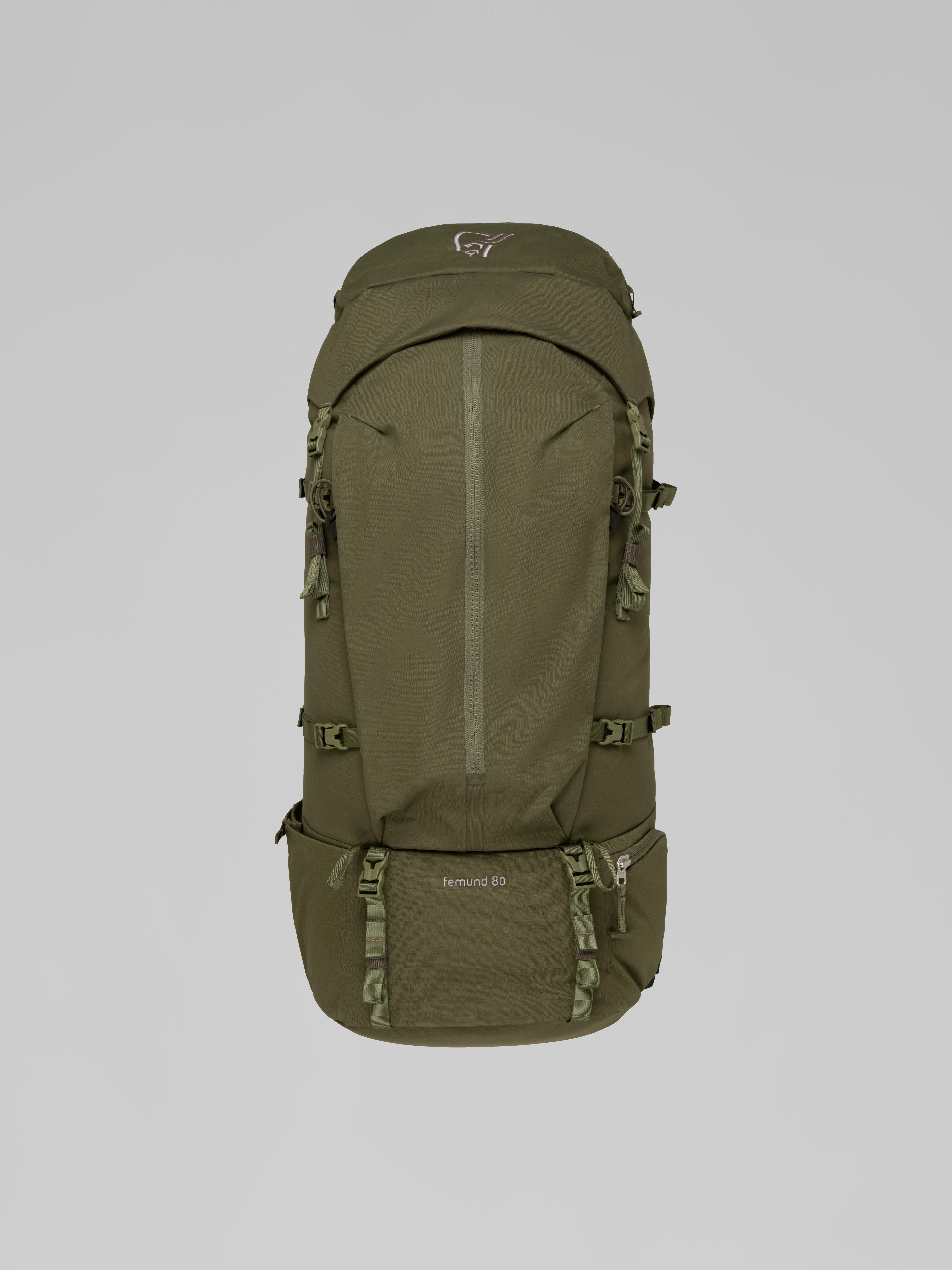 Packshot front image of femund synkron4 80L Pack Olive Night