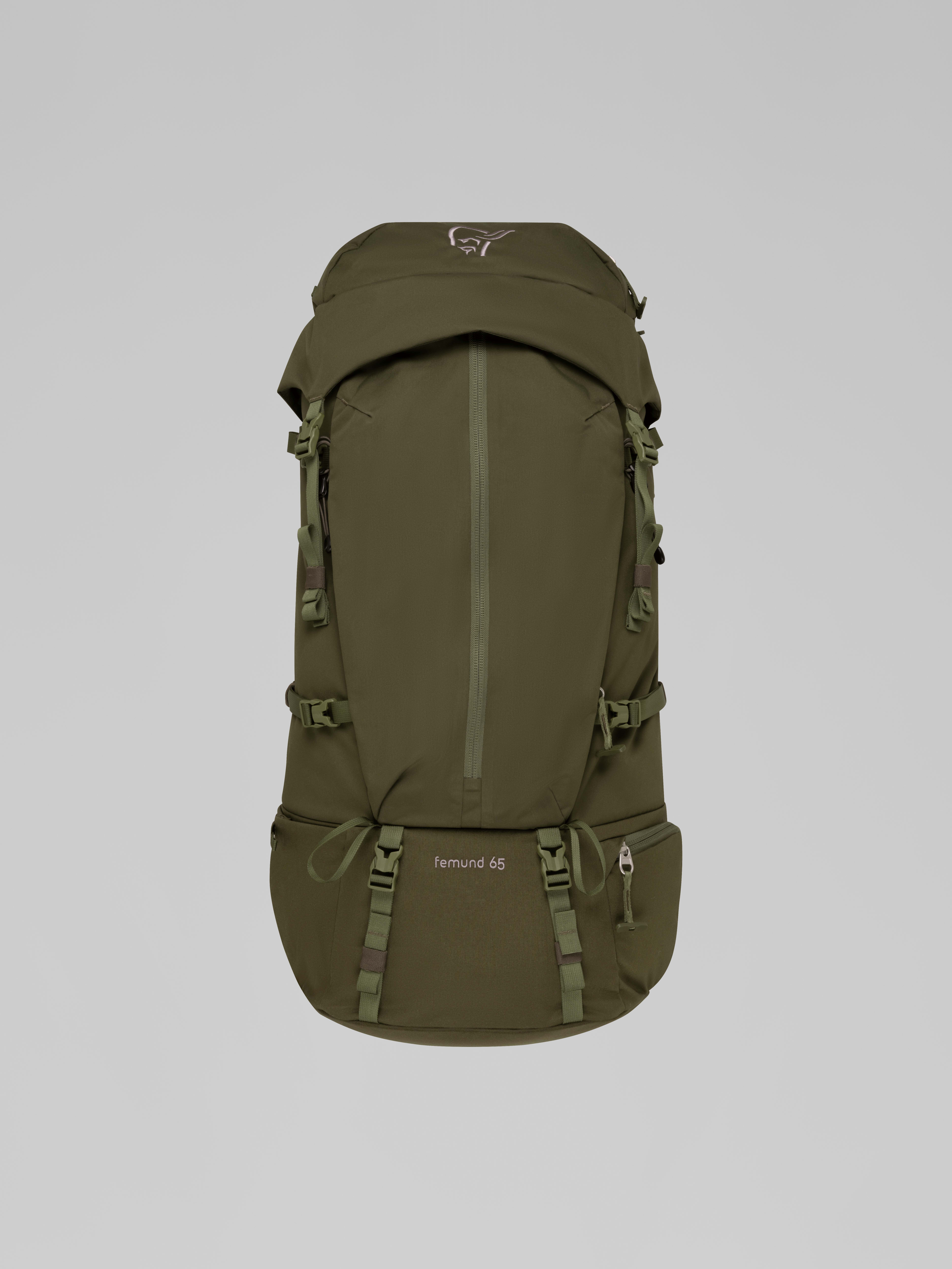 Packshot front image of femund synkron4 65L Pack Olive Night