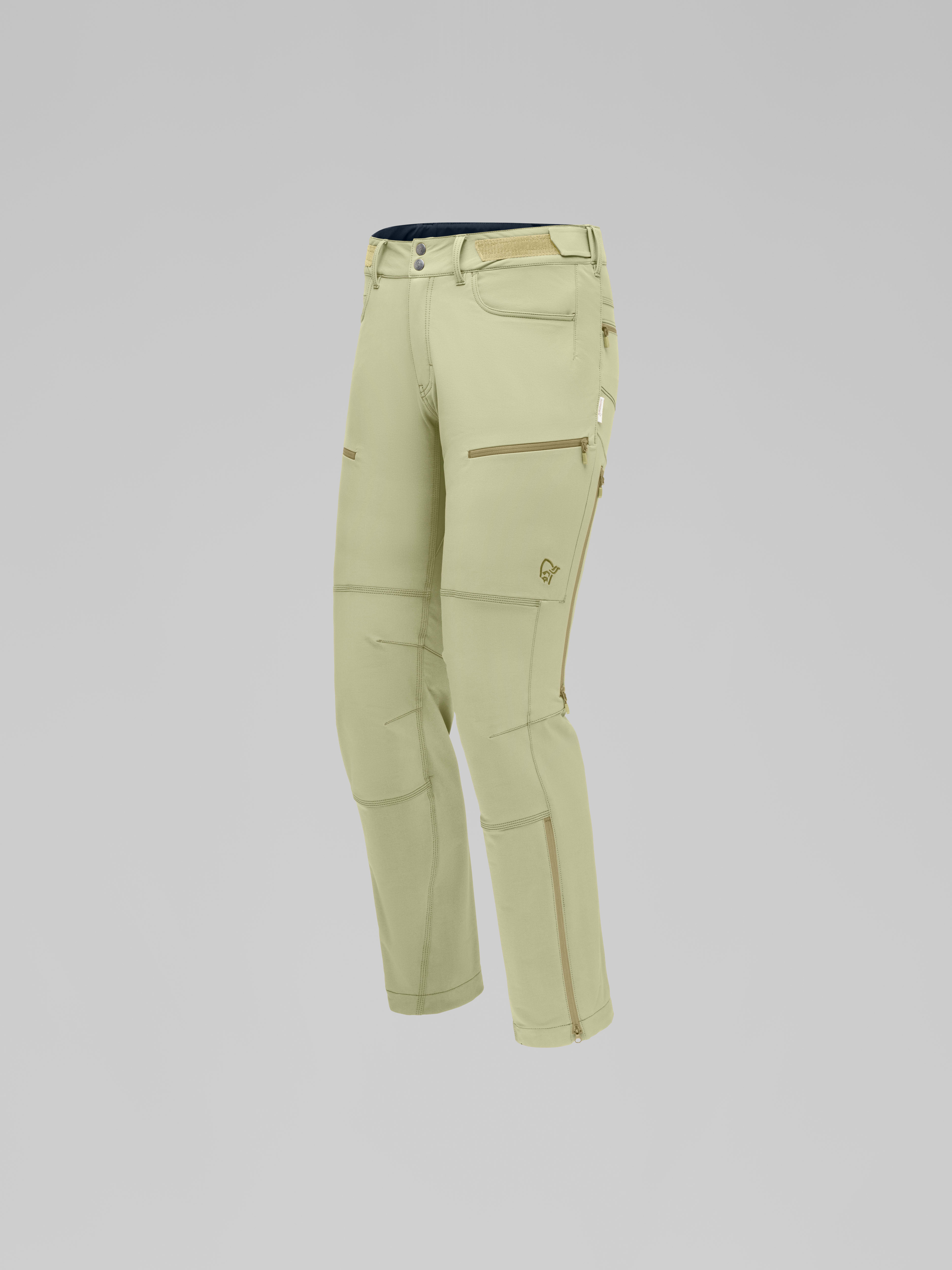 Packshot front left image of femund flex1 Pants Sage Green