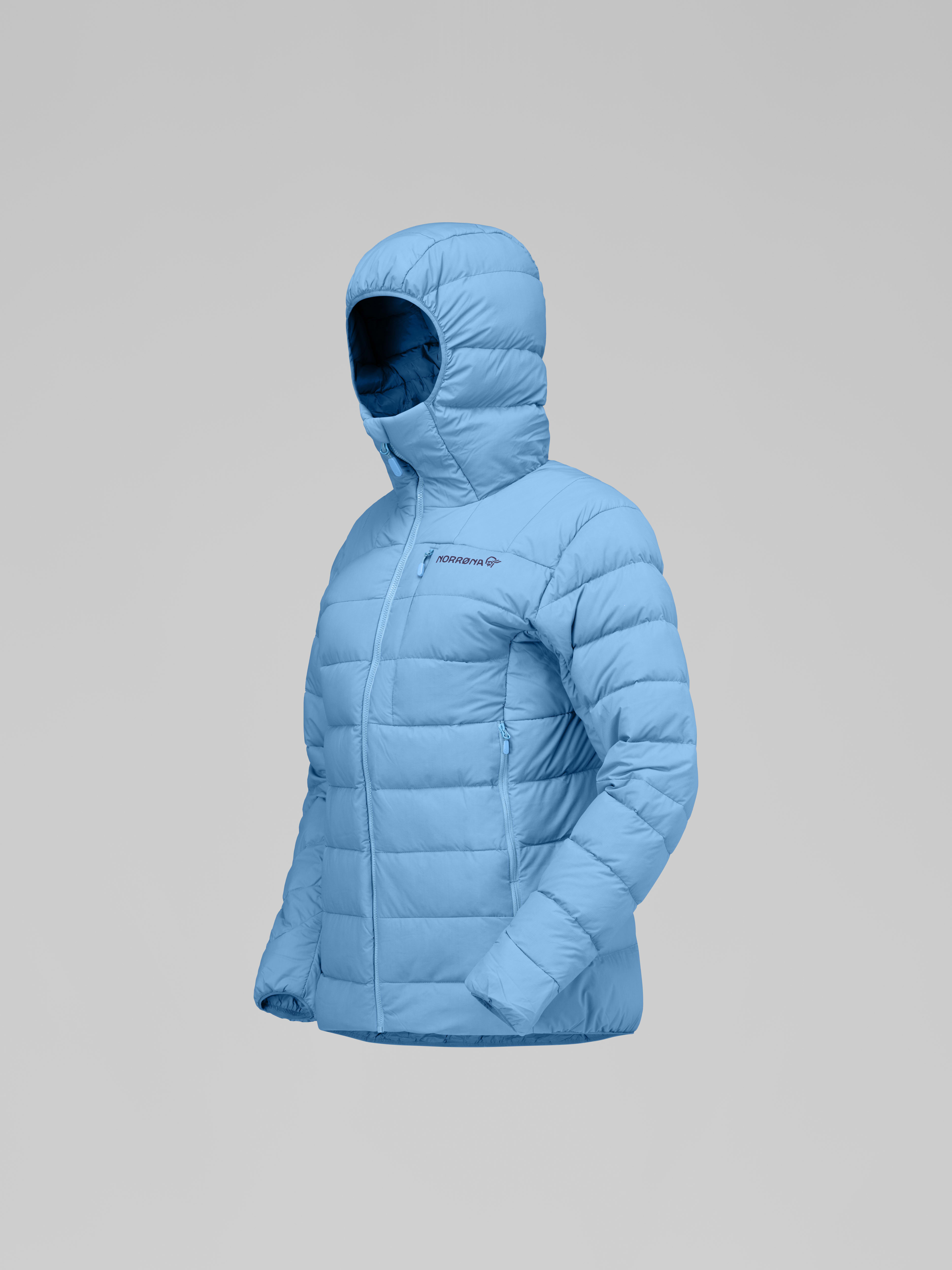 Packshot front left image of femund down700 Zip Hood Allure