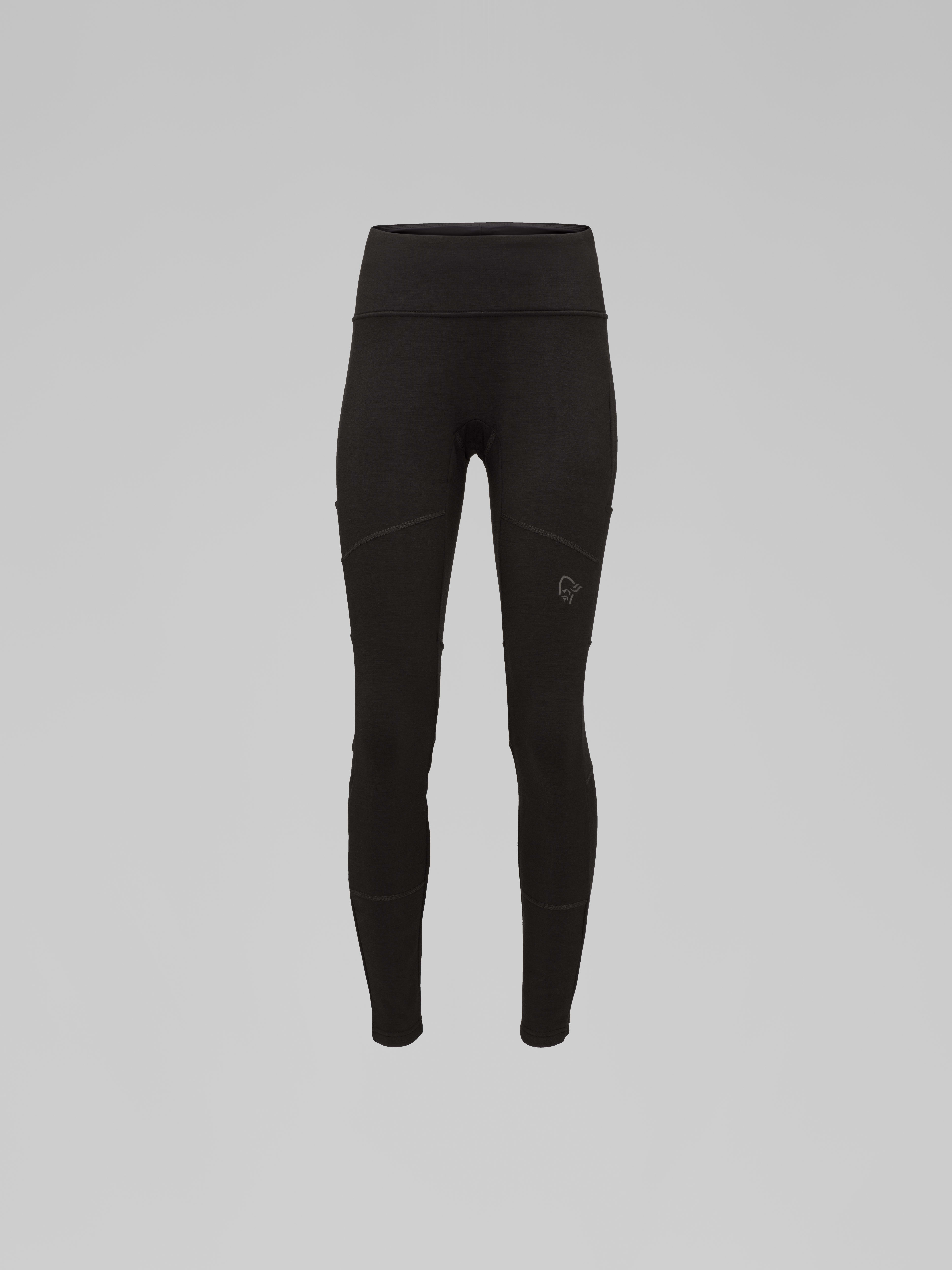 Packshot front image of femund warmwool1 flex2 Tights Caviar Black