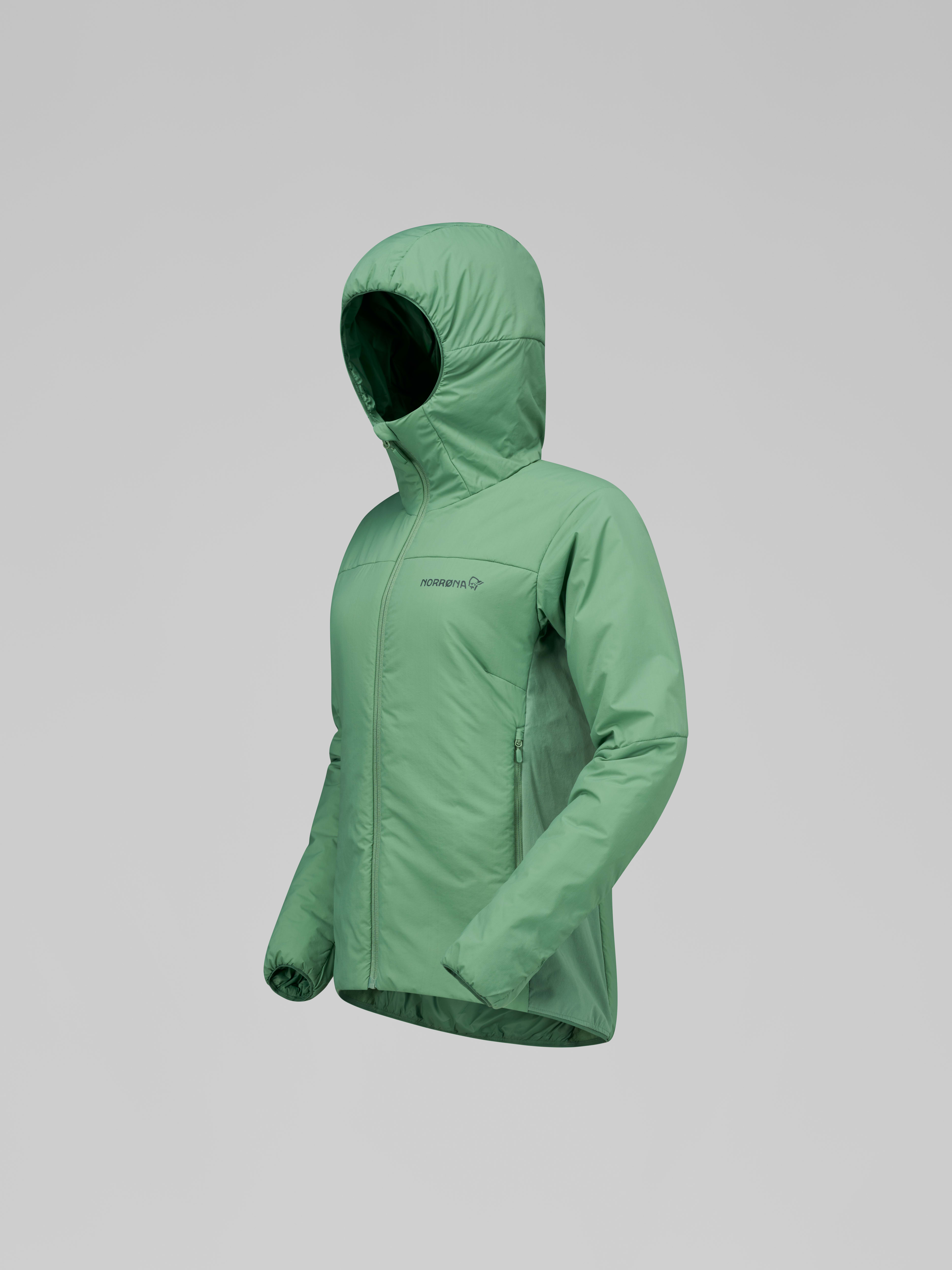 Packshot front left image of femund thermo60 Zip Hood Dark Ivy