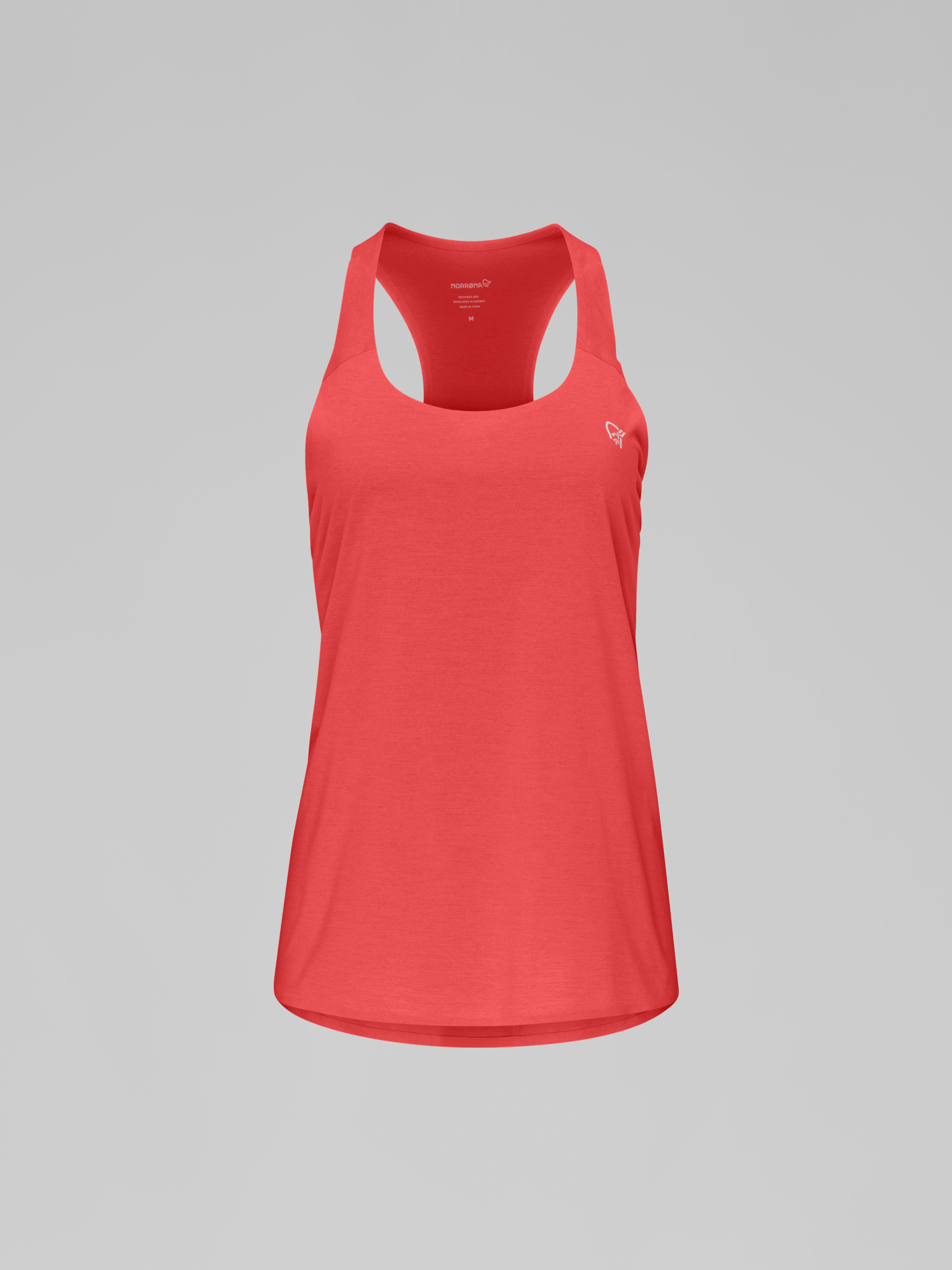 Packshot front image of femund tech Singlet Paprika