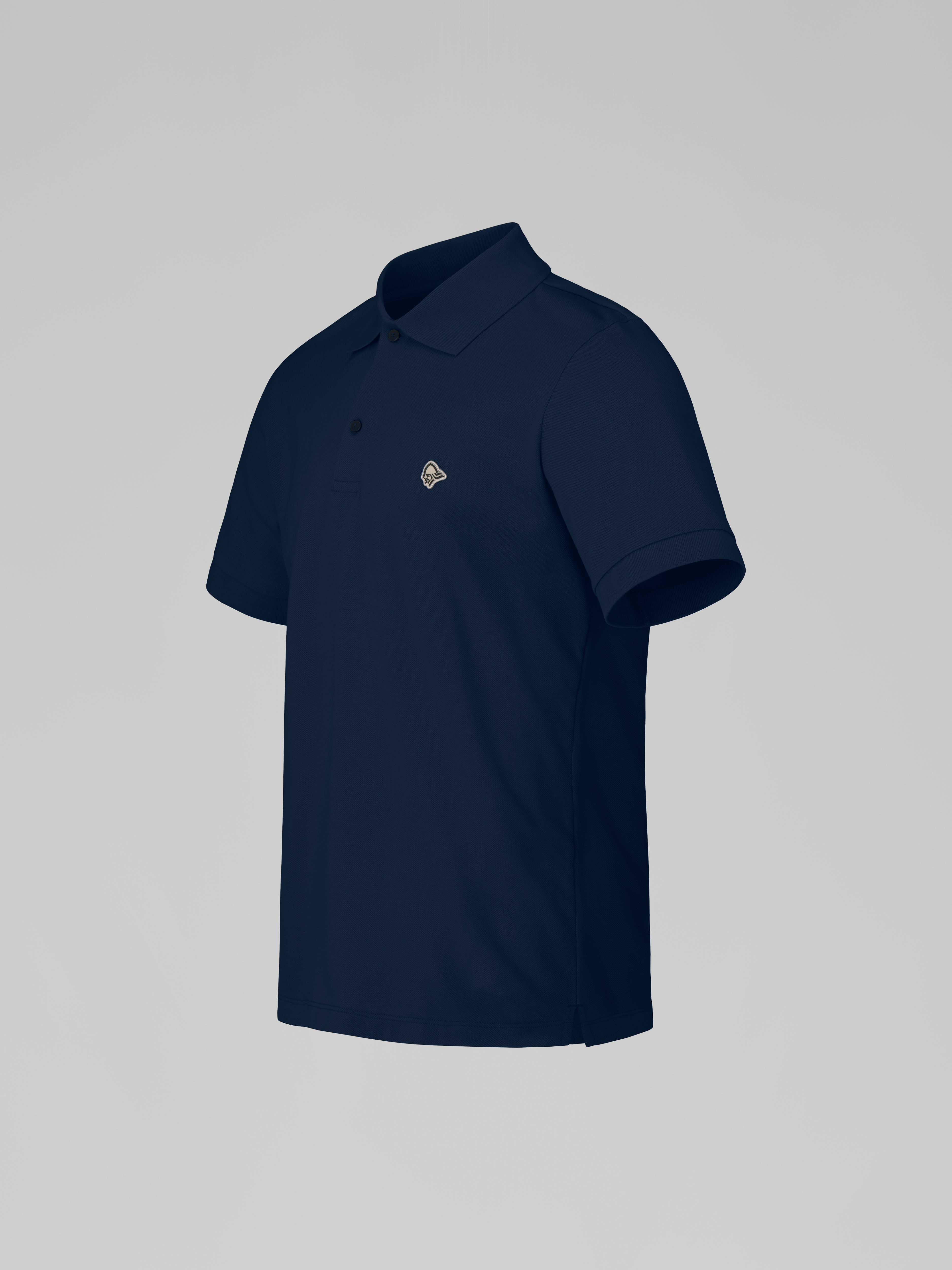 Packshot front left image of femund cotton Polo Shirt Navy Blazer
