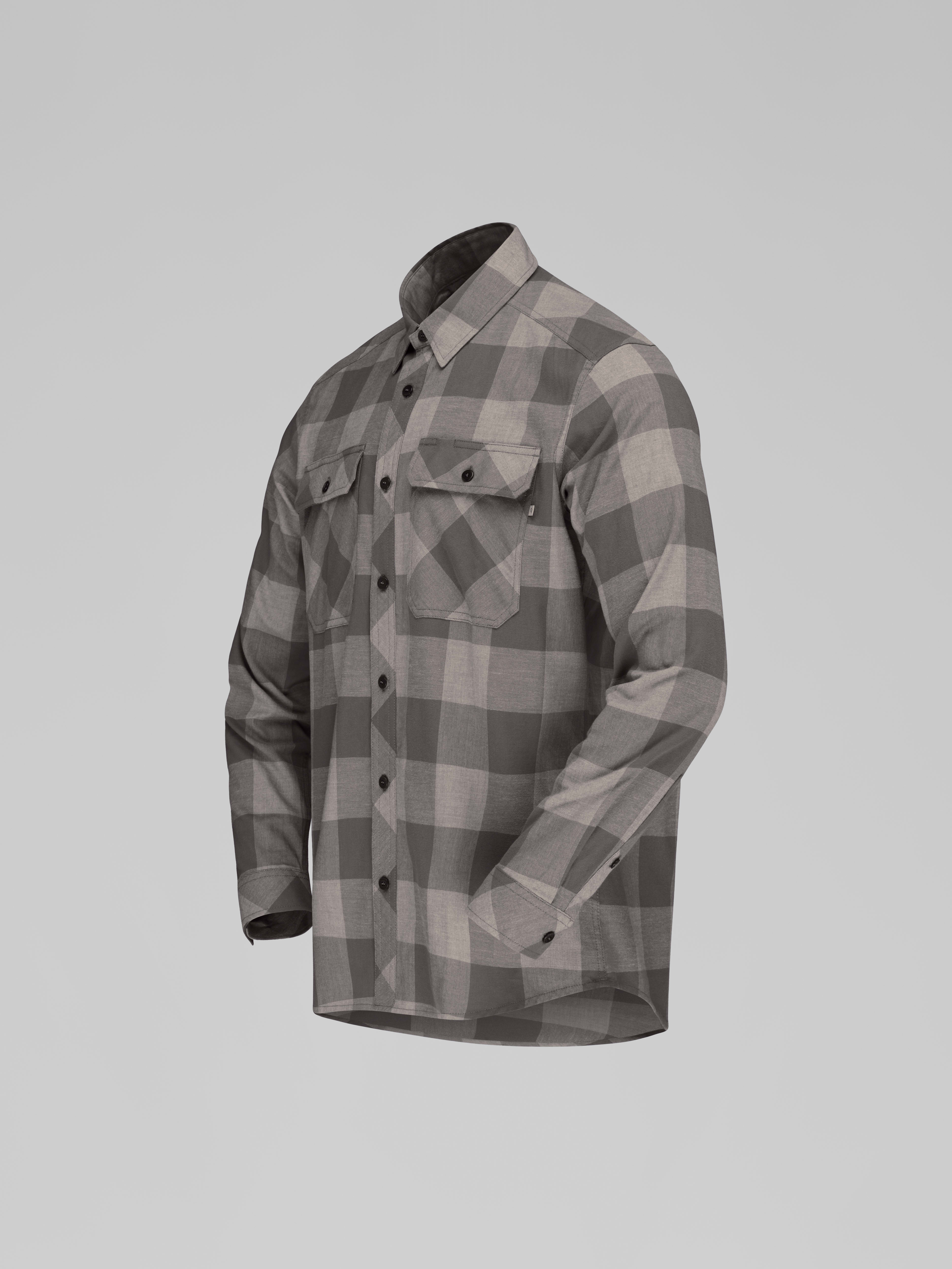 Packshot front left image of femund flannel lightweight Shirt Winter Twig