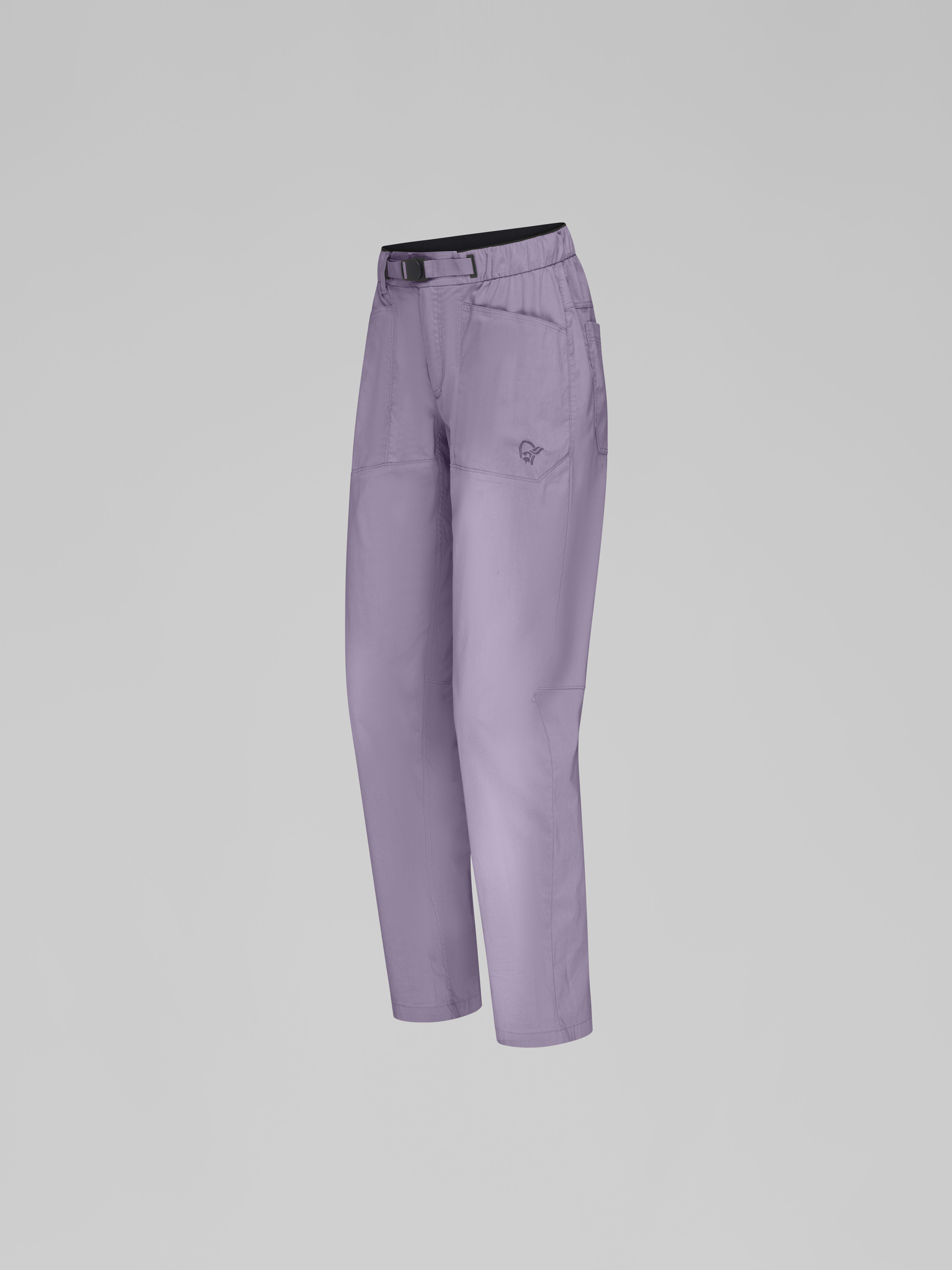 Packshot front left image of femund mid cotton Pants Purple Sage