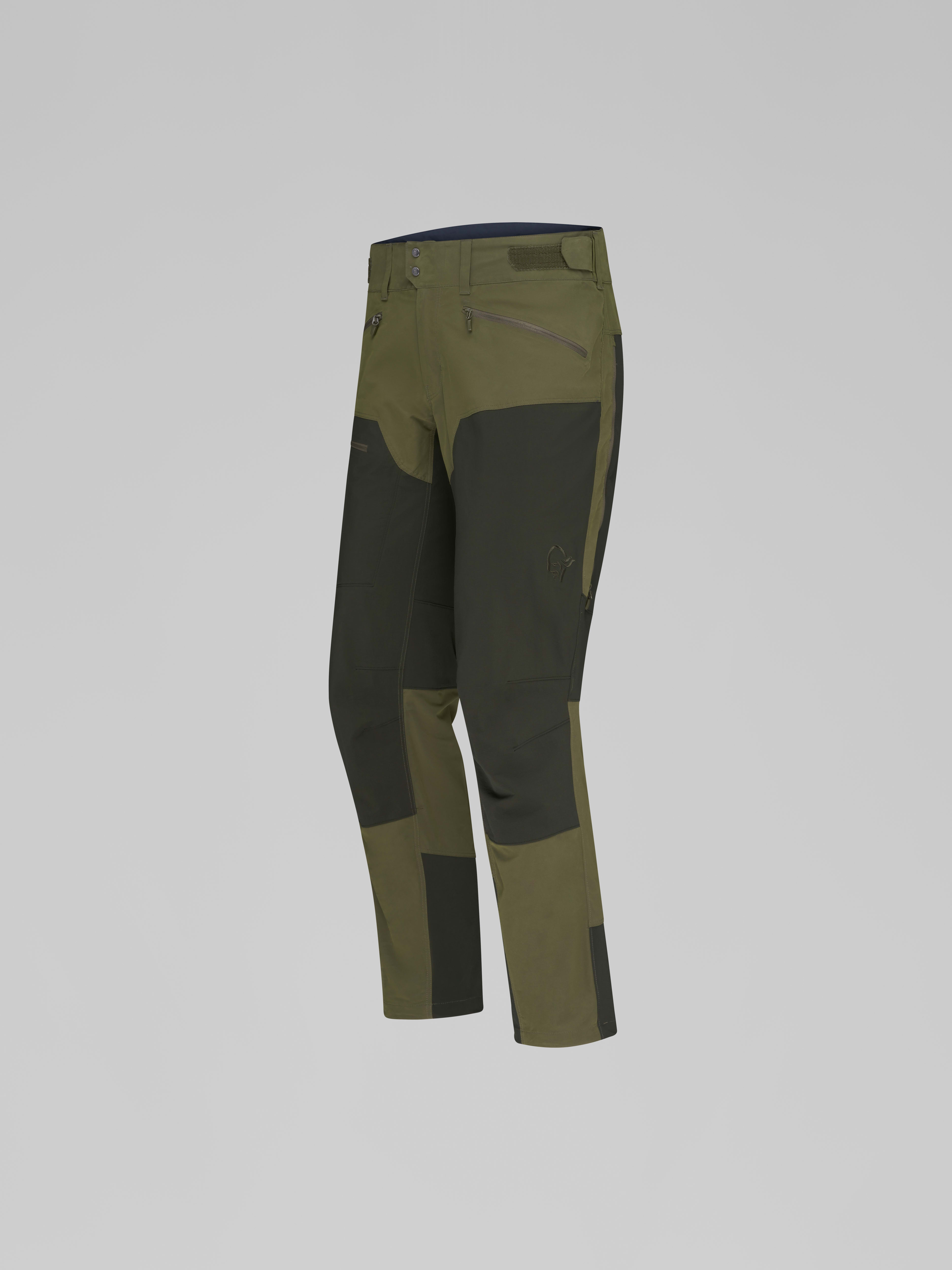 Packshot front left image of femund cotton flex1 light Pants Olive Night/Rosin