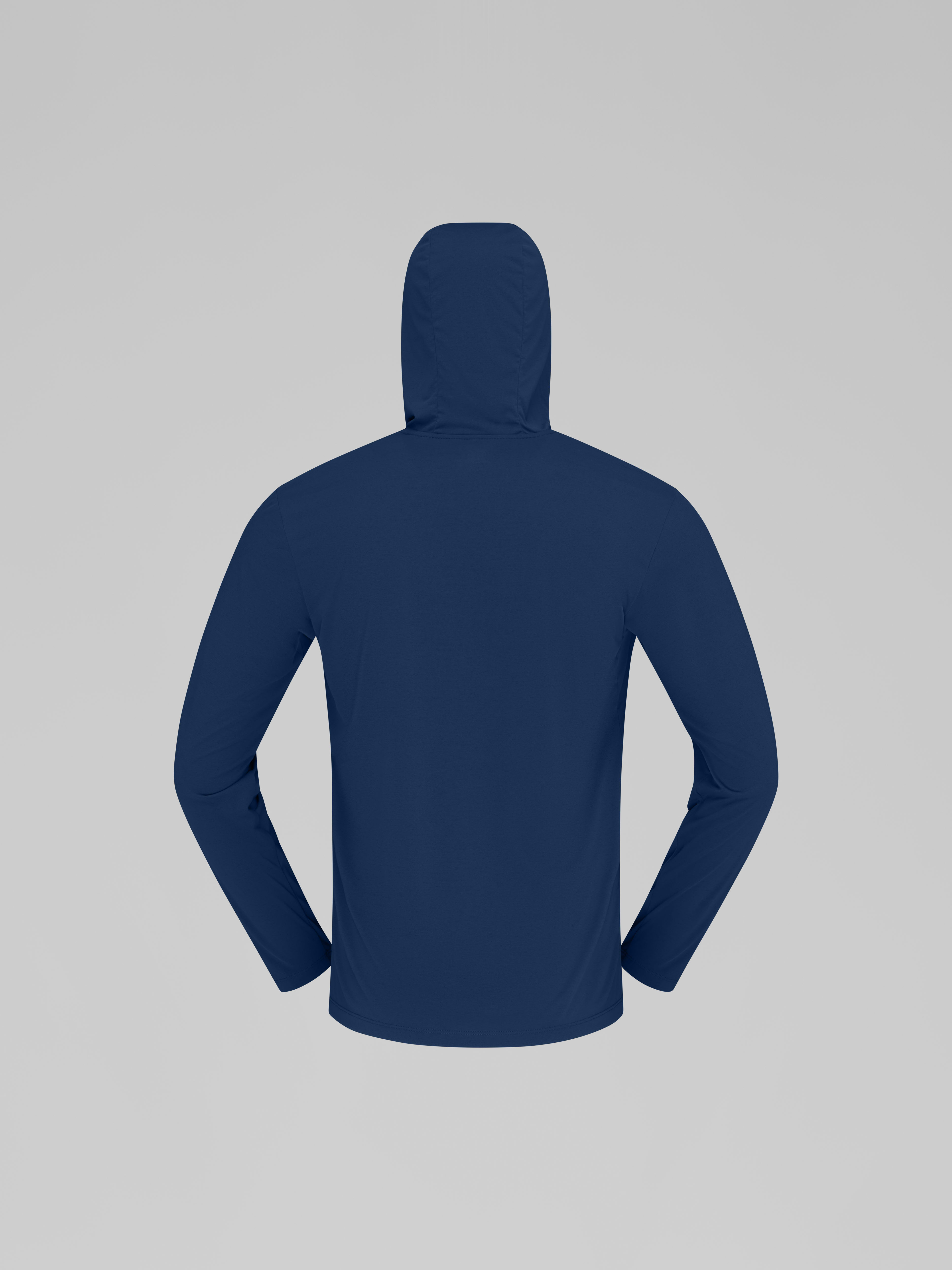 Packshot back image of femund tech Hood Indigo Night
